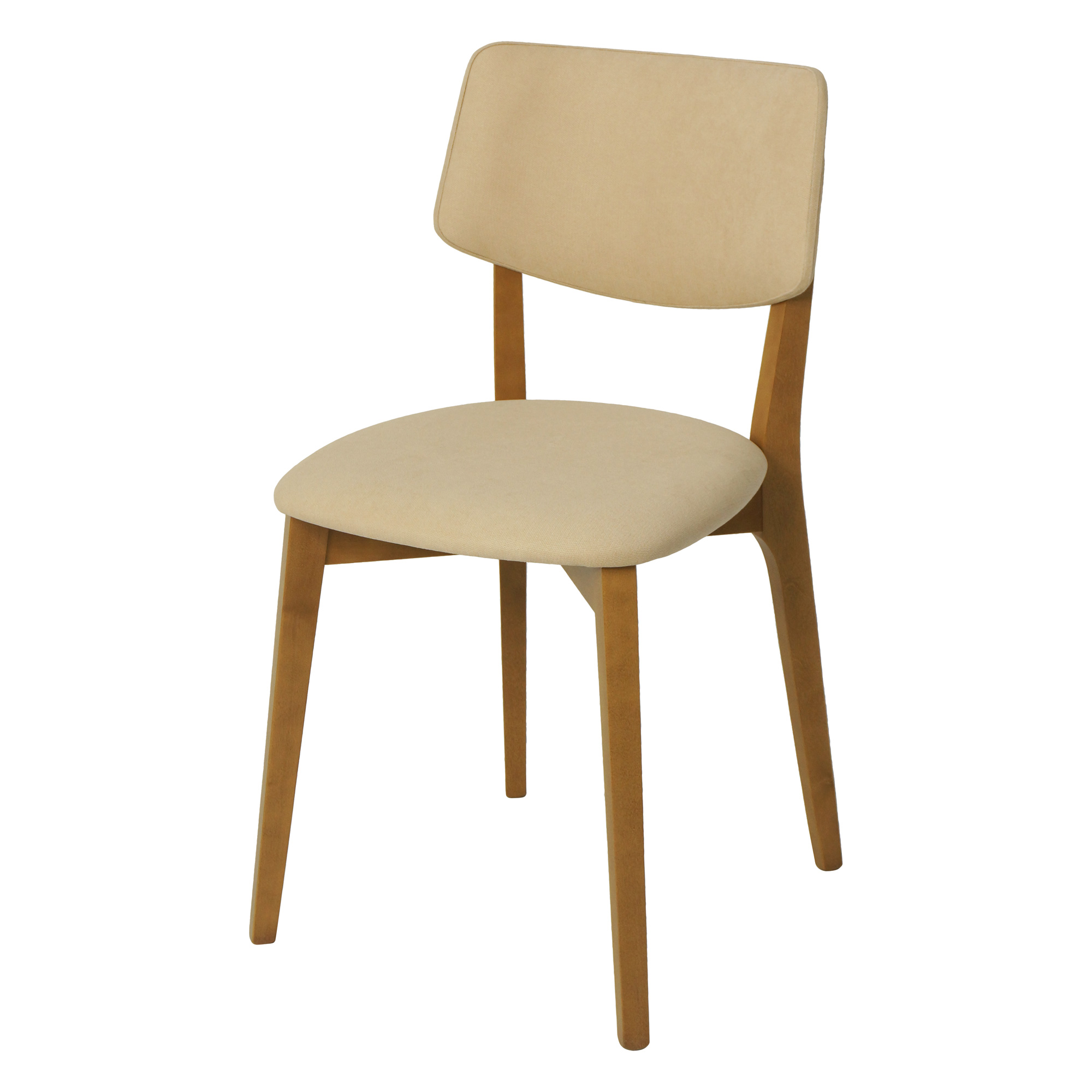 Стул деревянный мягкий кремовый (арт 31320) - Фото 1
