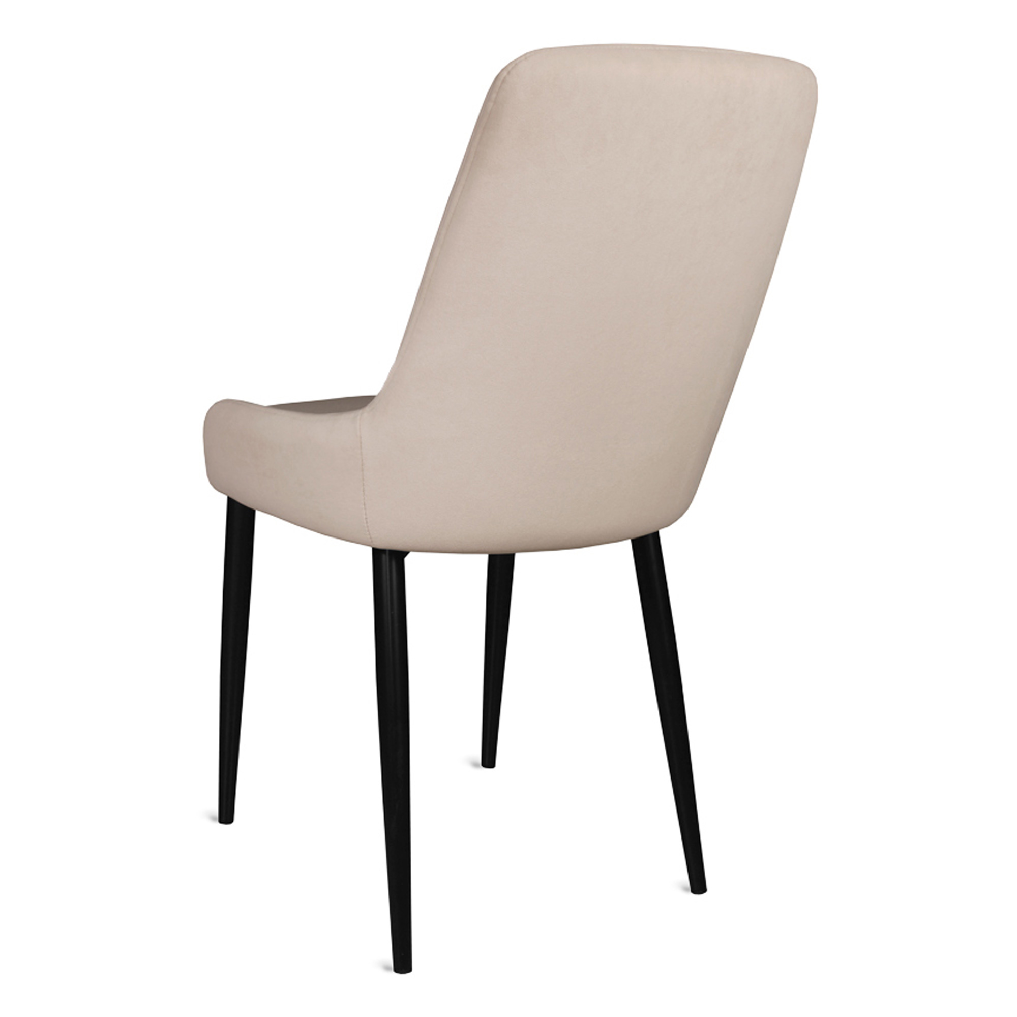 Стул кухонный мягкий бежевый из бархата (арт 32980) - Фото 1