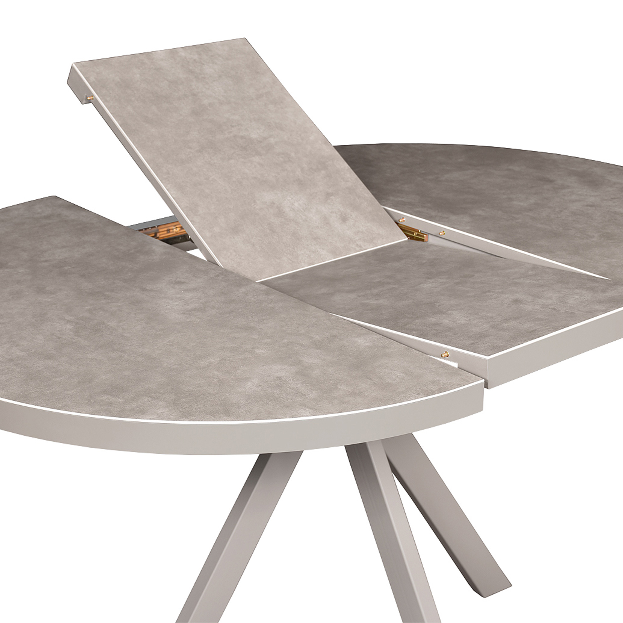 Стол раскладной круглый с керамической столешницей (арт 32507) - Фото 1