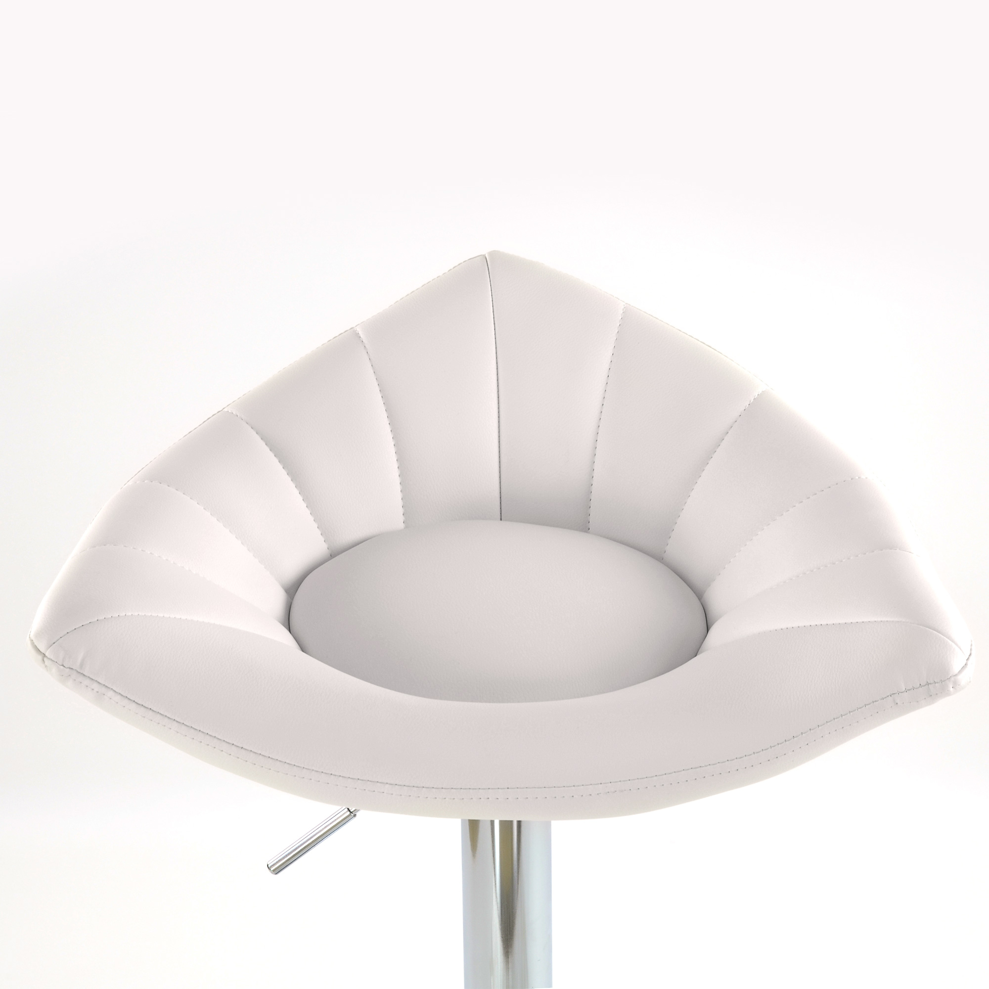 Барный стул дизайнерский с мягкой обивкой белый (арт 6485) - Фото 1