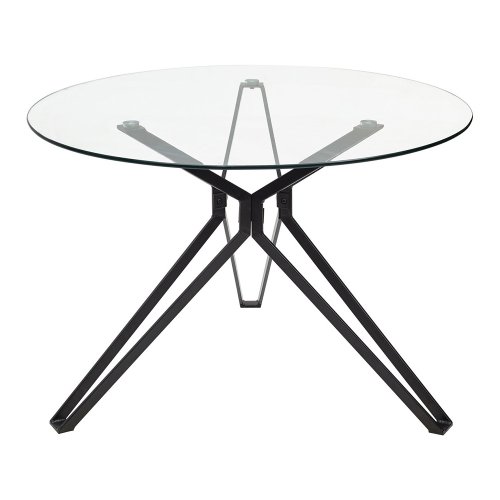 Стол кухонный дизайнерский круглый прозрачный (арт 6157) - Фото 2