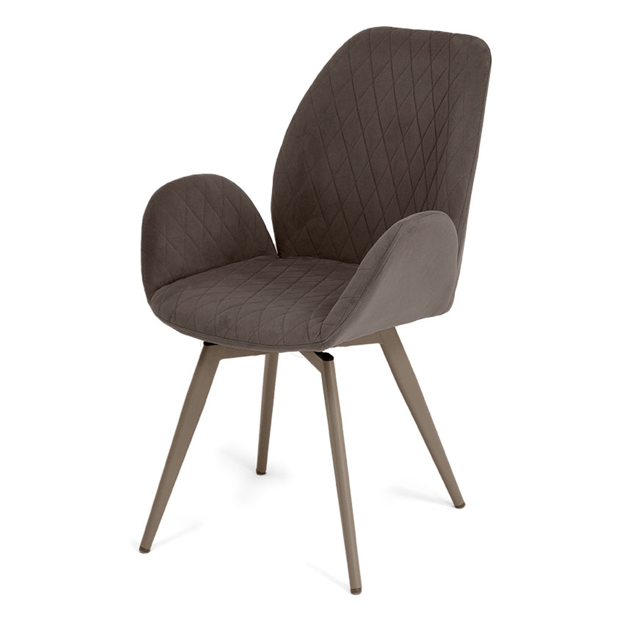 Стул на металлокаркасе мягкий с обивкой из велюра (арт 33583) - Фото 1