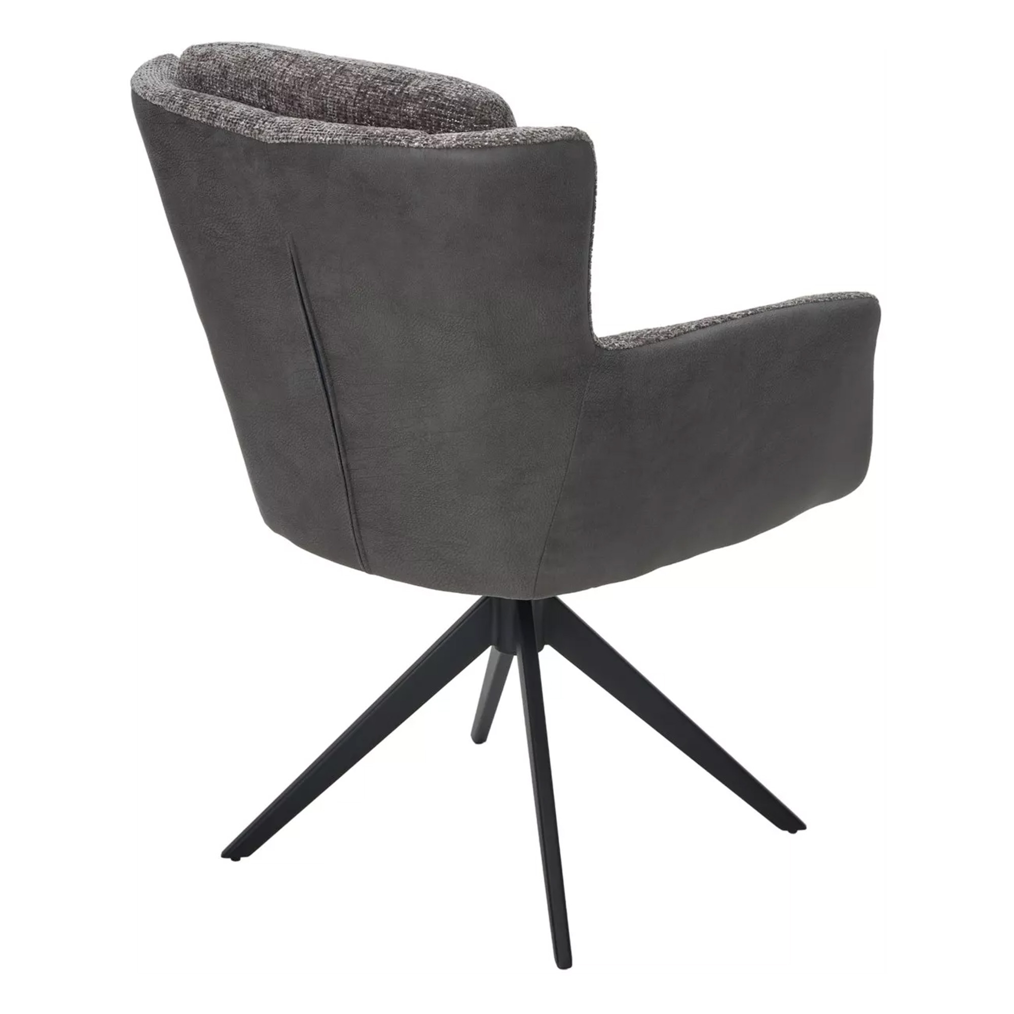 Полукресло с мягкой обивкой с подлокотниками серое (арт 33673) - Фото 1