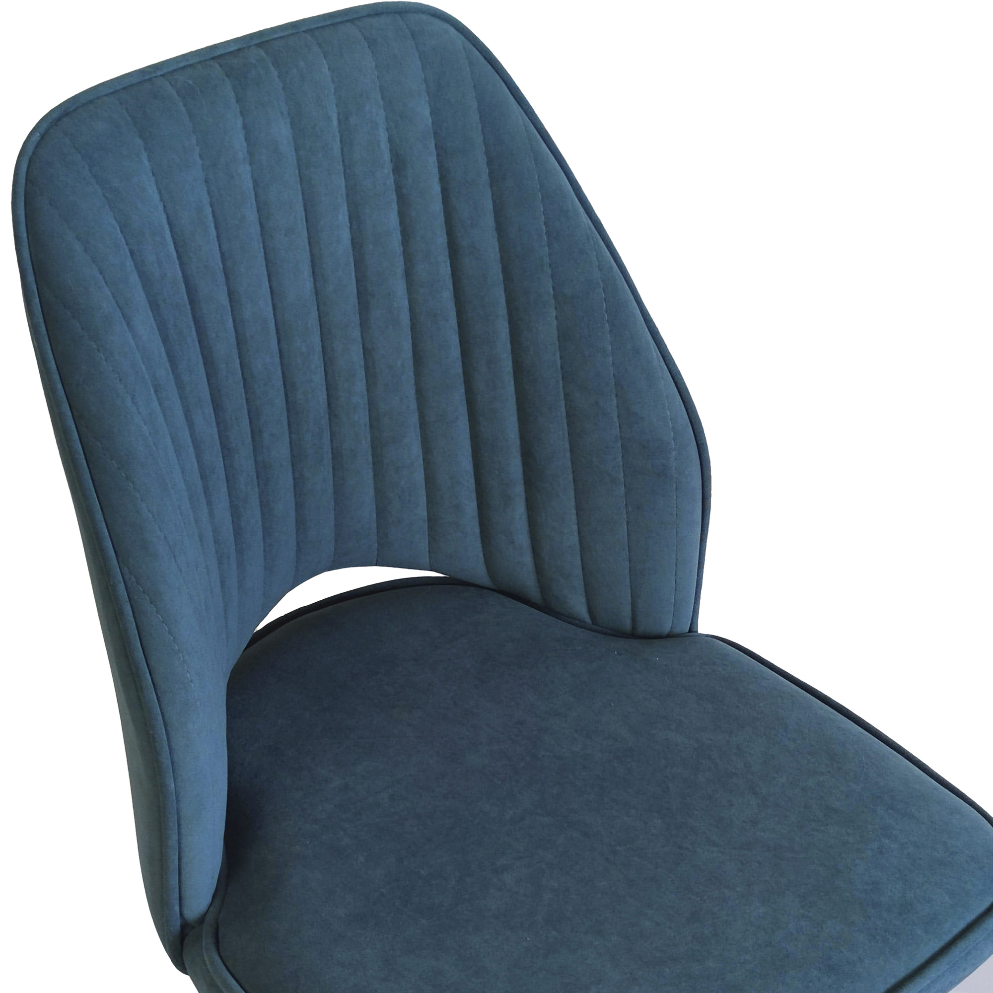 Стул с белыми ножками бежевый велюровый (арт 31953) - Фото 1