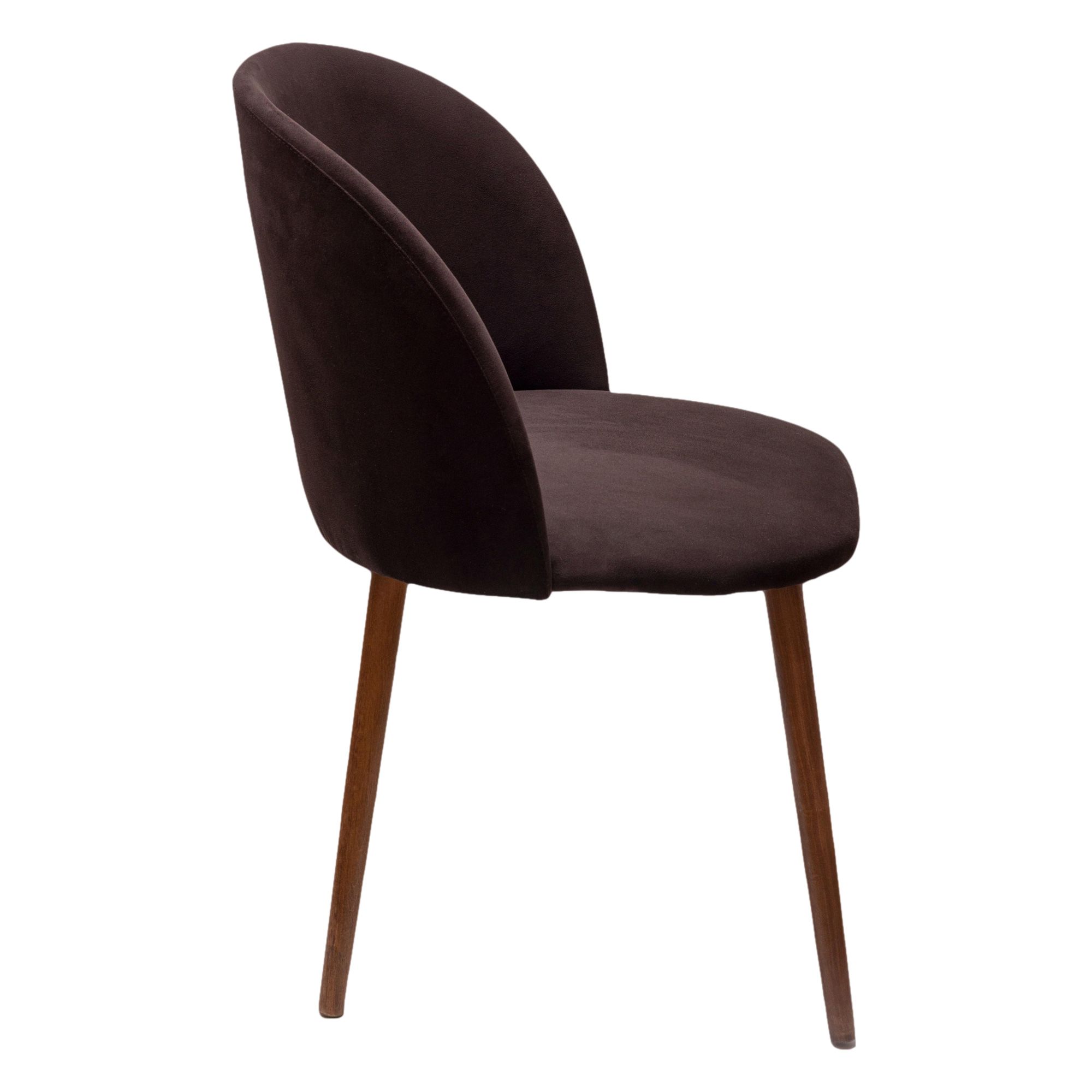 Стул для кухни деревянный мягкий из велюра современный (арт 27464) - Фото 1