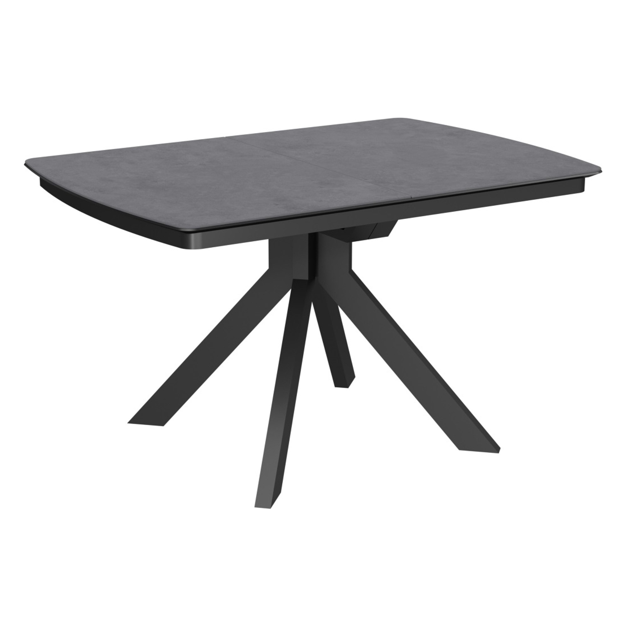 Стол со столешницей из керамики серый на одной ножке (арт 34273) - Фото 1