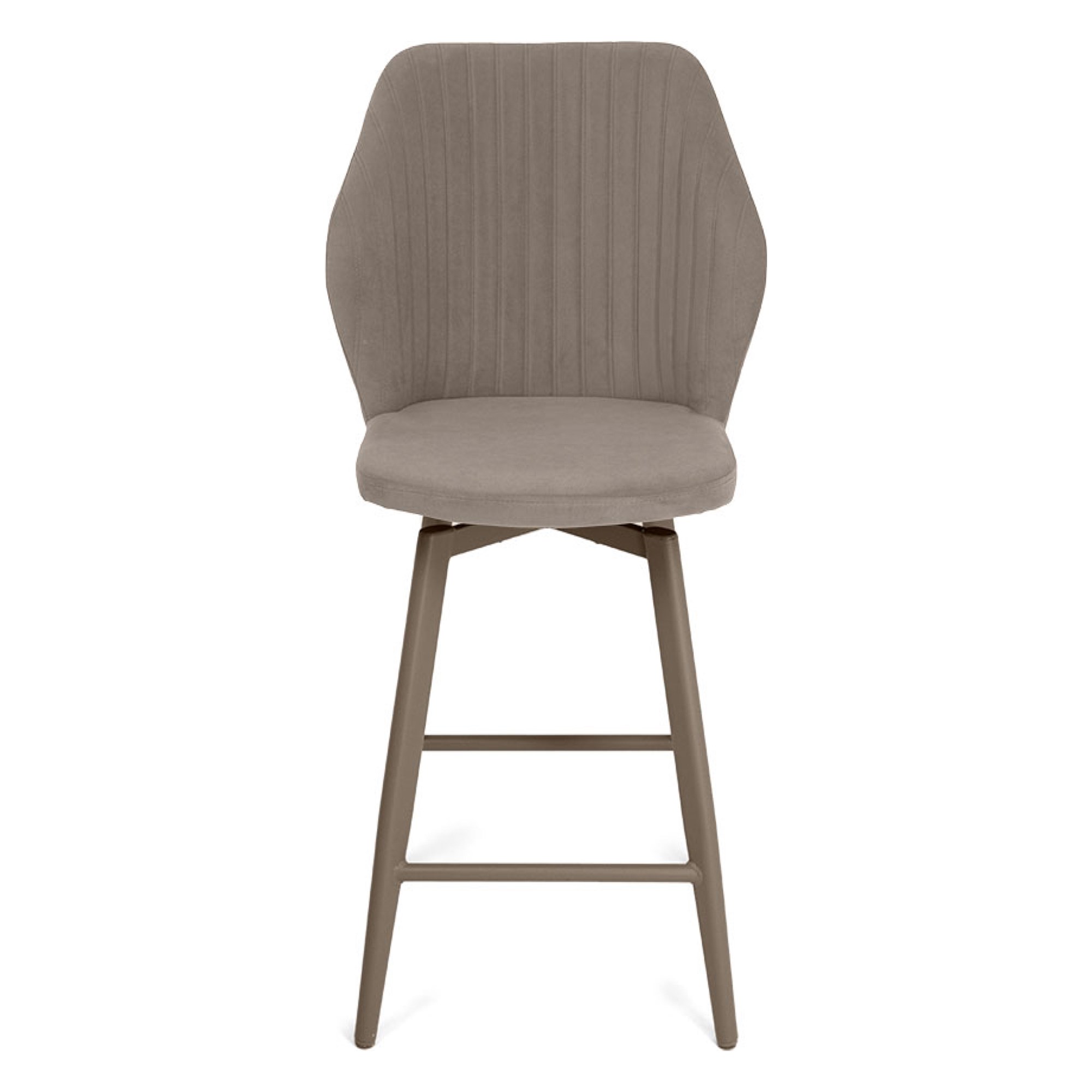 Стул барный на металлокаркасе мягкий бежевый (арт 35431) - Фото 1