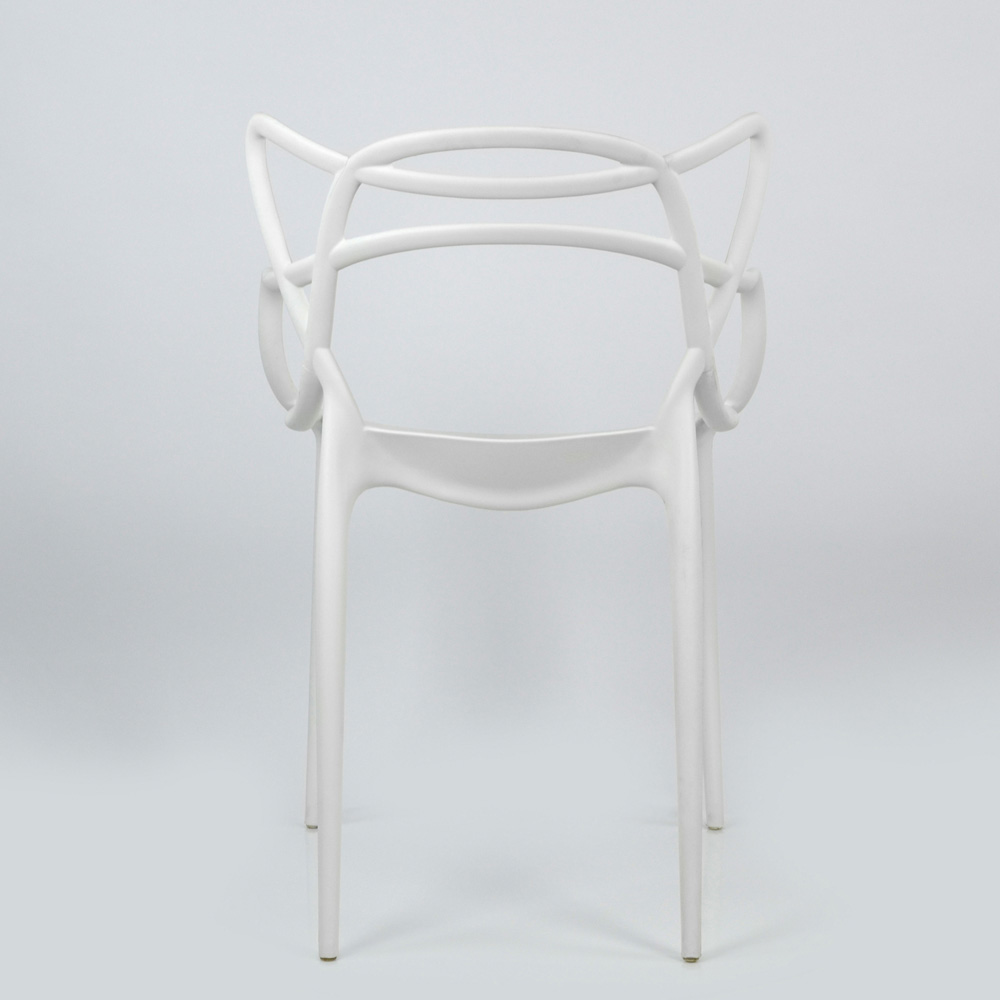 Стул ножки белые белый пластиковый в современном стиле (арт 6608) - Фото 1