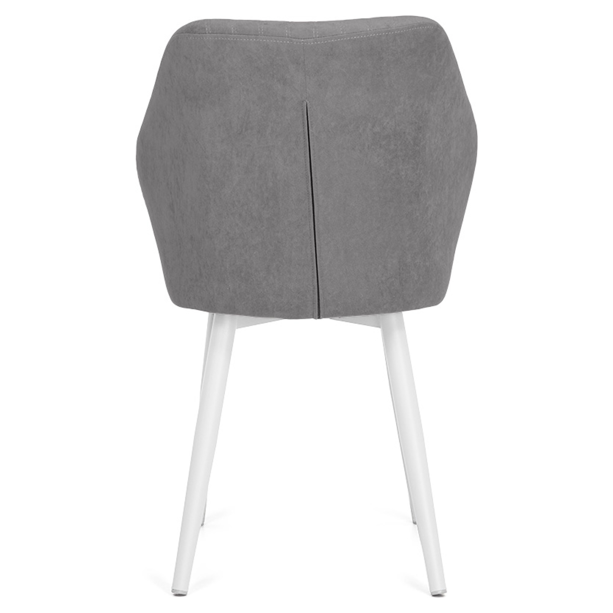 Стул с мягким сидением серый с обивкой из велюра (арт 25960) - Фото 1