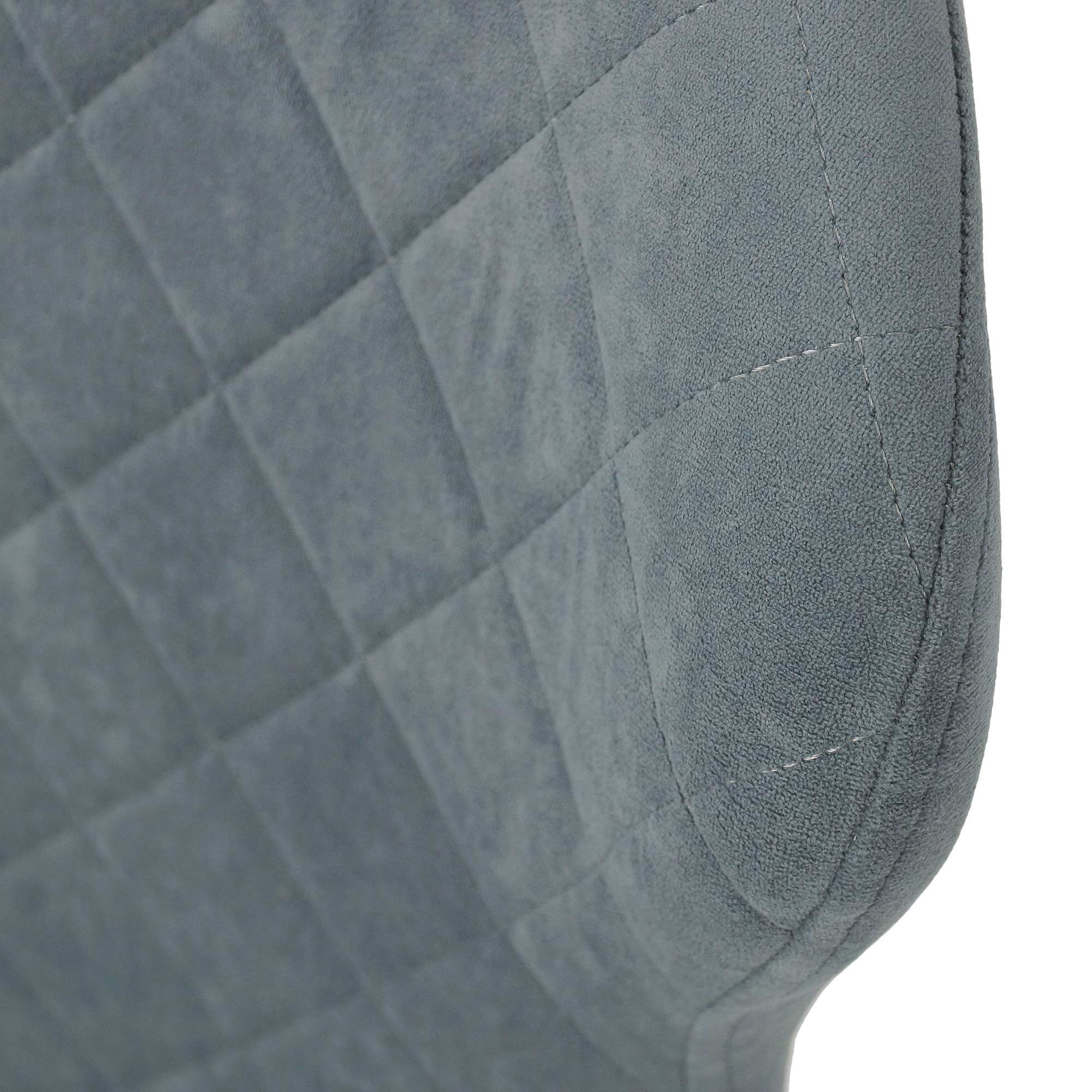 Стул на металлокаркасе серый из велюра (арт 32902) - Фото 1