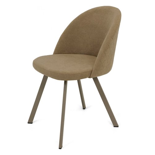 Стул на металлокаркасе с мягким сидением с обивкой из велюра (арт 21278) - Фото 2