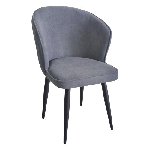 Стул на металлокаркасе мягкий серый (арт 31744) - Фото 2