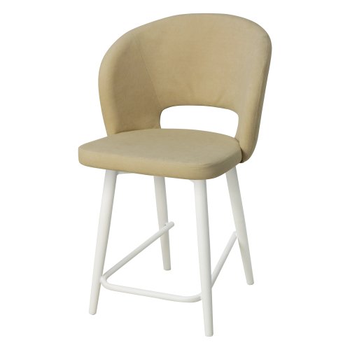 Стул мягкий бежевый из велюра (арт 26428) - Фото 2