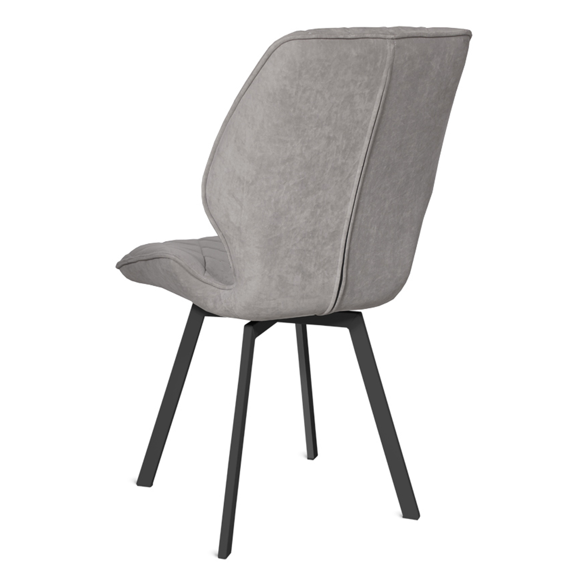 Стул дизайнерский мягкий серый бархатный (арт 29144) - Фото 1