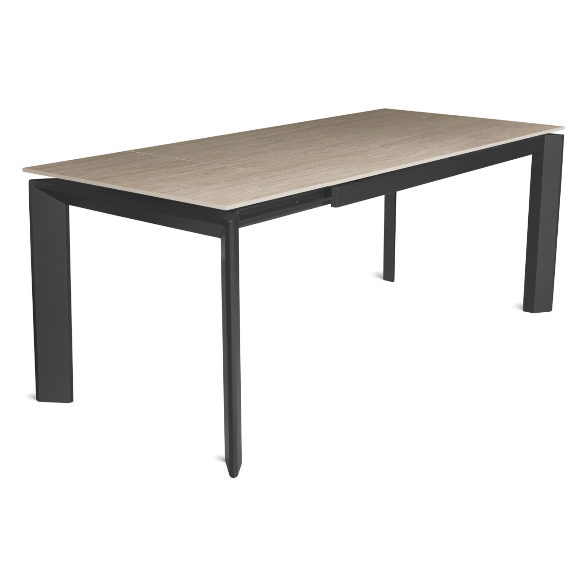 Стол раздвижной со столешницей из керамики слоновая кость (арт 34194) - Фото 1