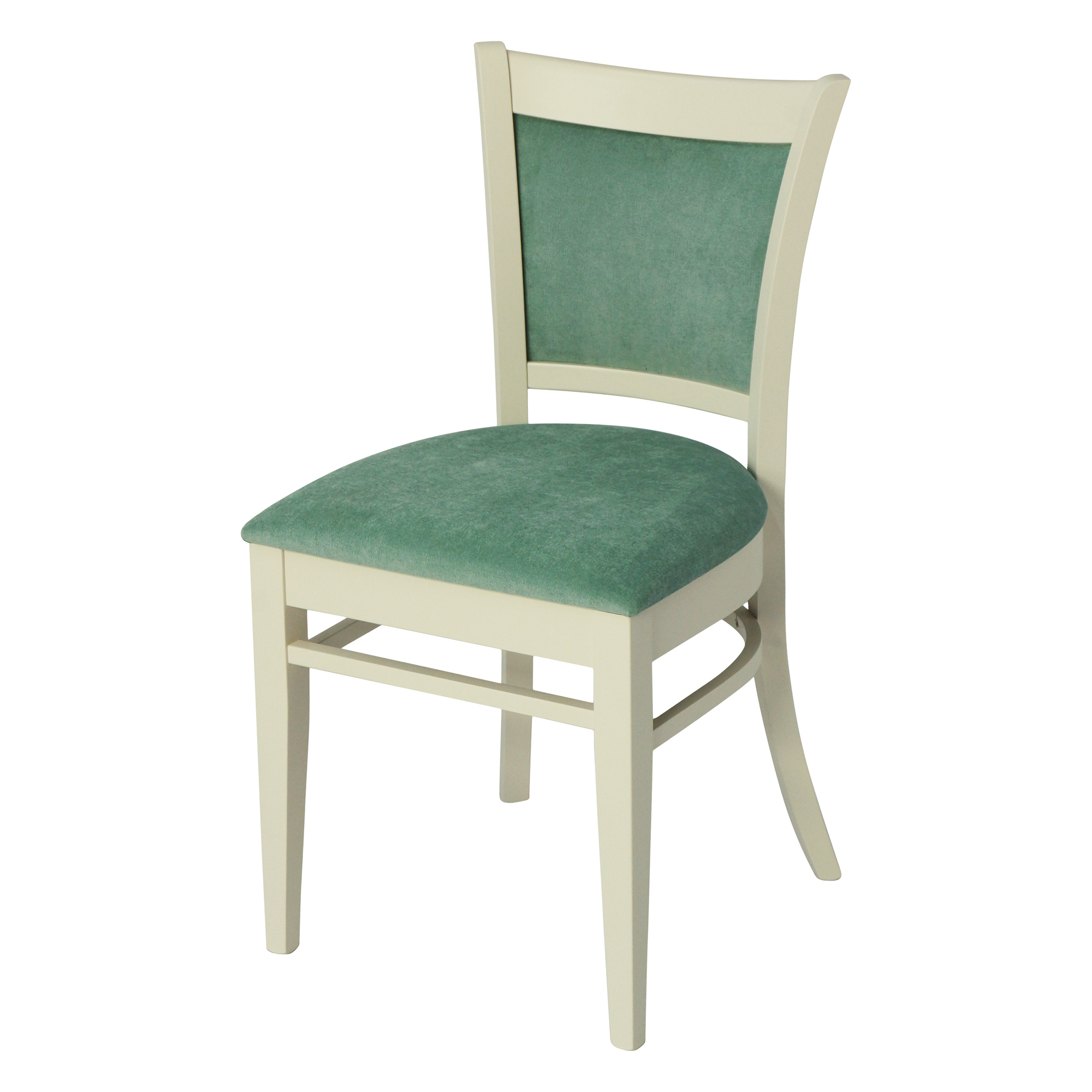 Стул для кухни деревянный мягкий белый (арт 29331) - Фото 1