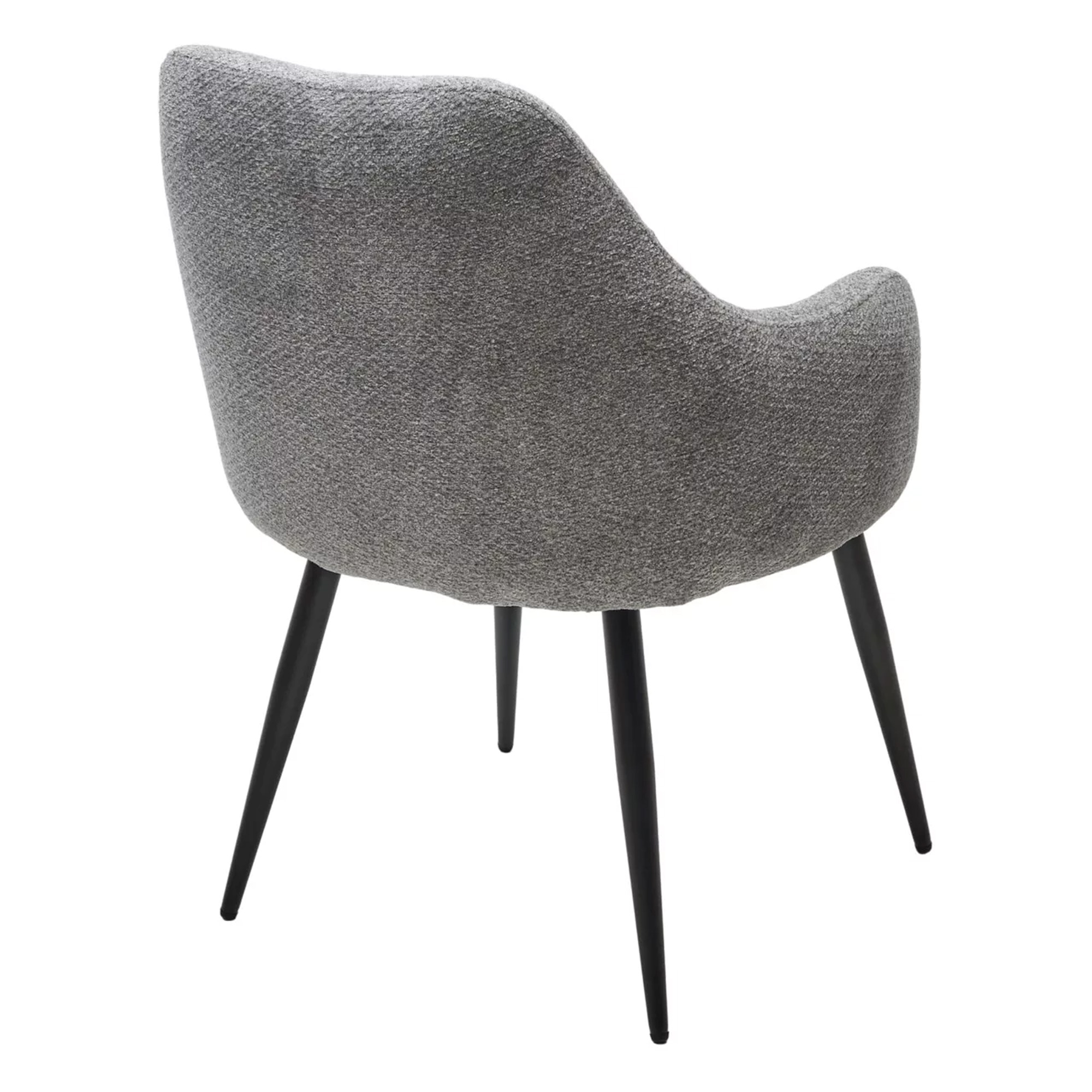 Стул с черными ножками с мягкой обивкой серый (арт 33896) - Фото 1