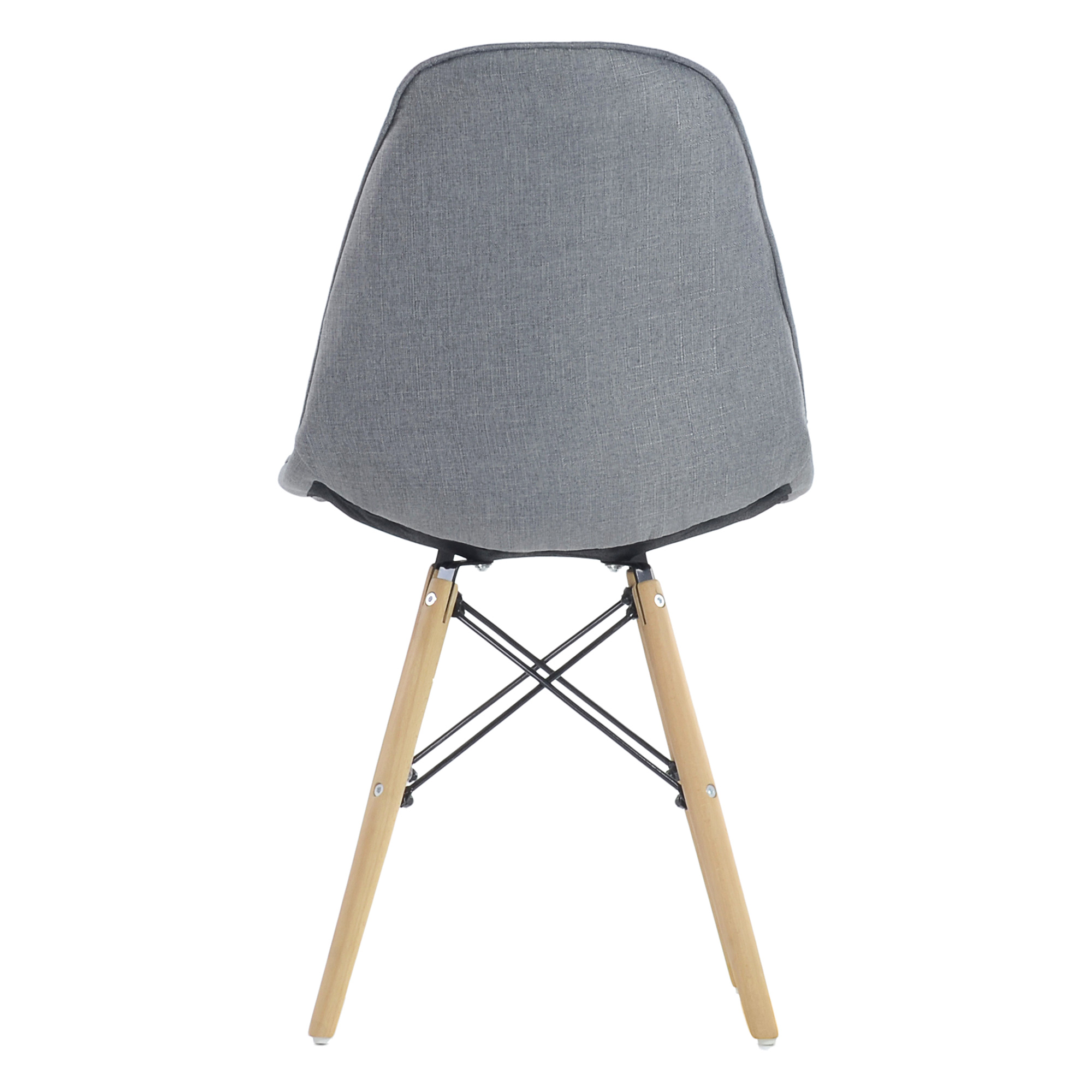 Стул с мягкой обивкой серый eames (арт 9601) - Фото 1