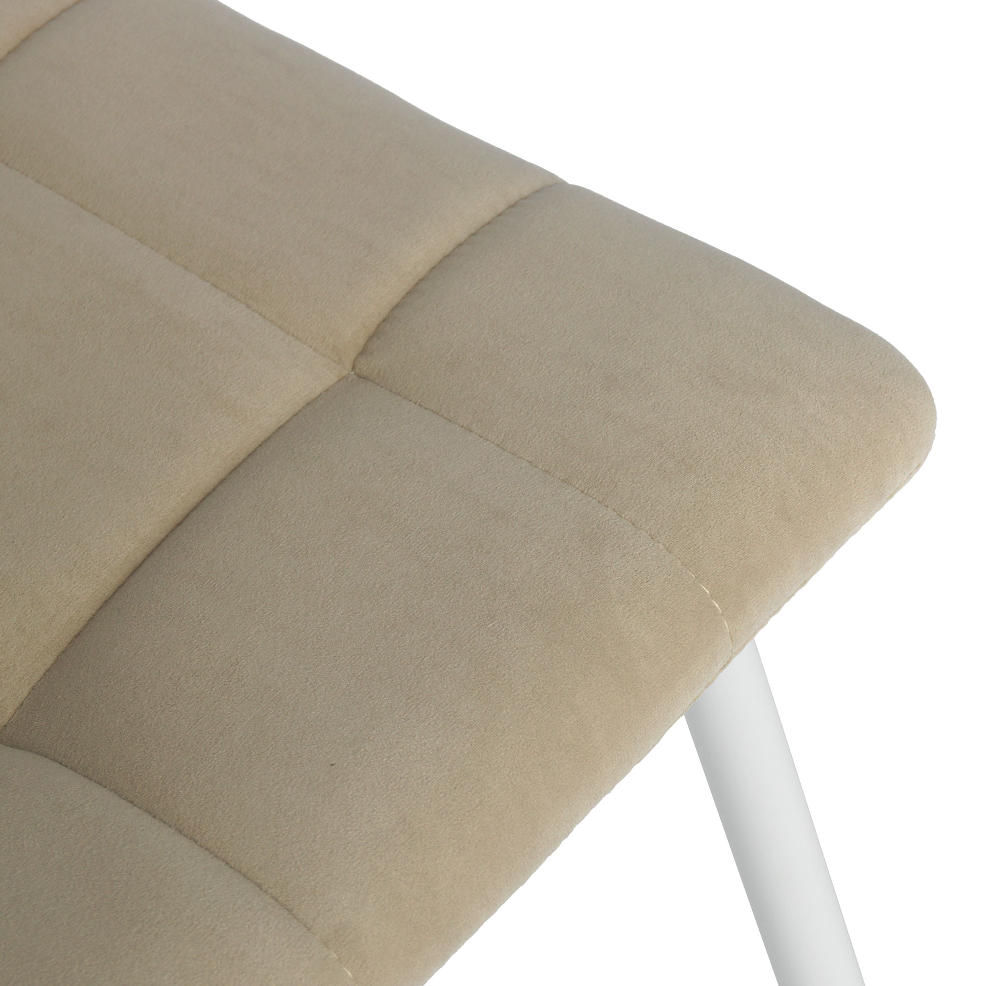 Стул кухонный на металлокаркасе мягкий слоновая кость (арт 7414) - Фото 1