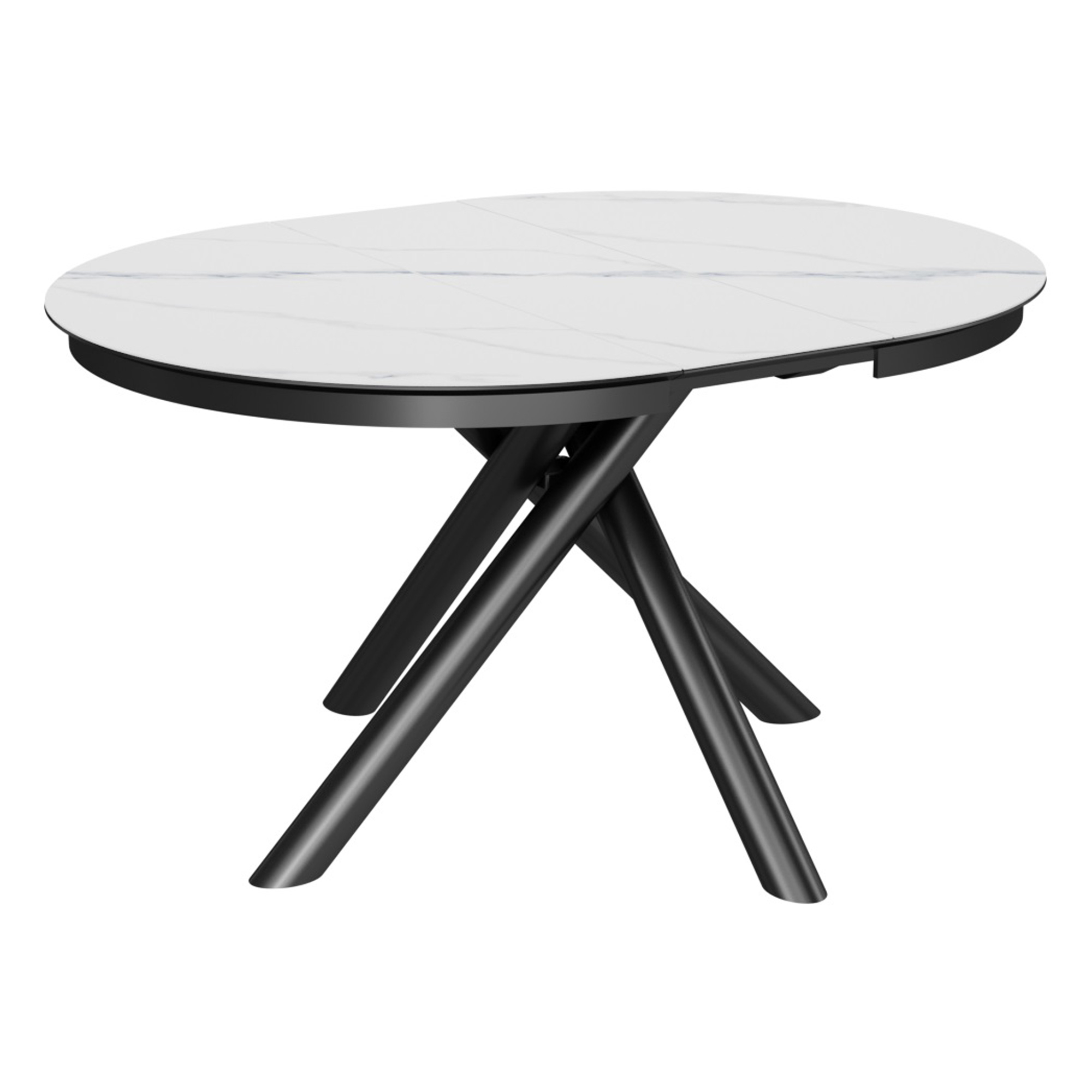 Стол круглый с керамическим покрытием белый (арт 32701) - Фото 1