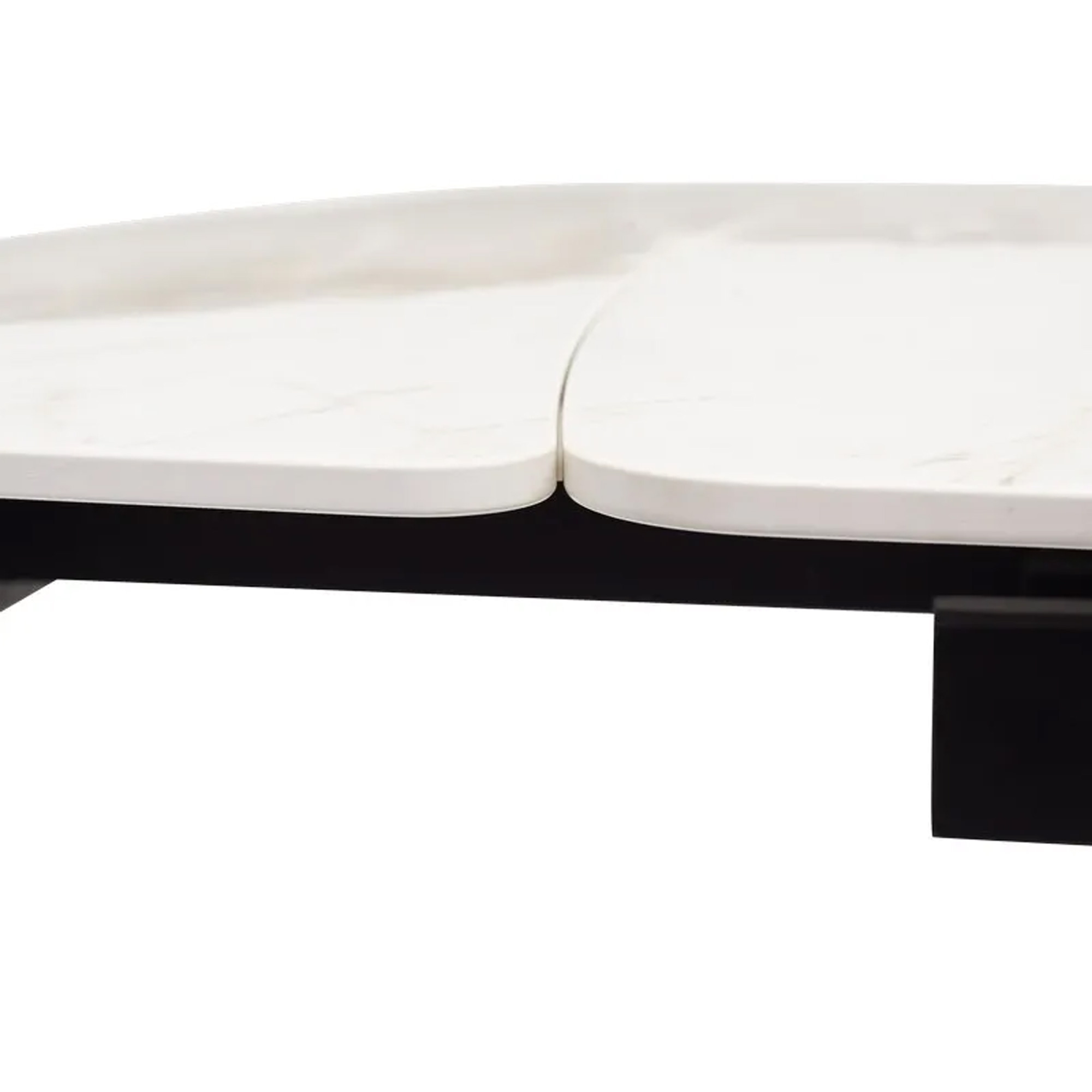 Стол обеденный раскладной из керамогранита на 1 ножке (арт 30781) - Фото 1