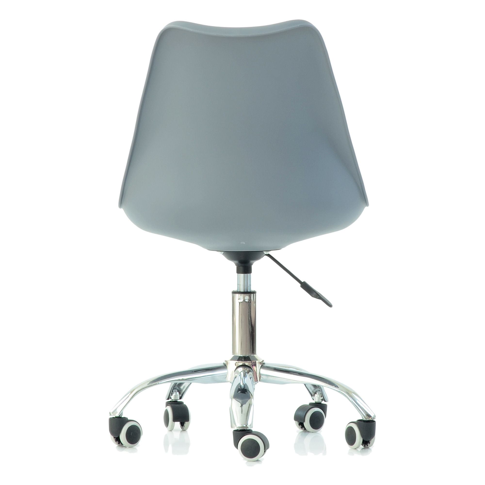 Стул дизайнерский с ножками хром мягкий серый (арт 14993) - Фото 1