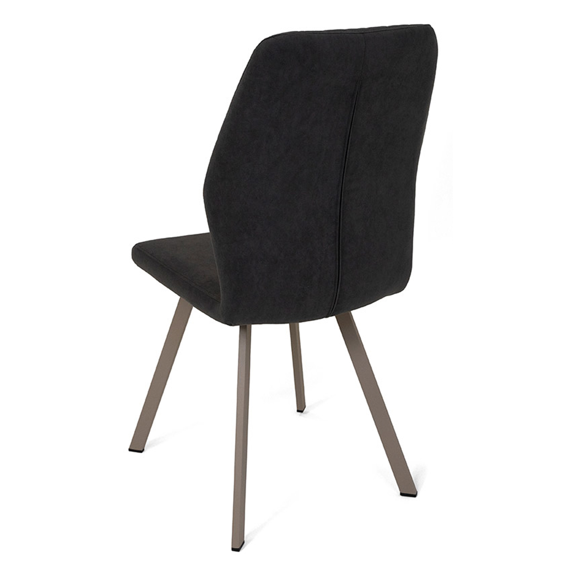 Стул на металлическом каркасе мягкий коричневый из велюра (арт 28871) - Фото 1