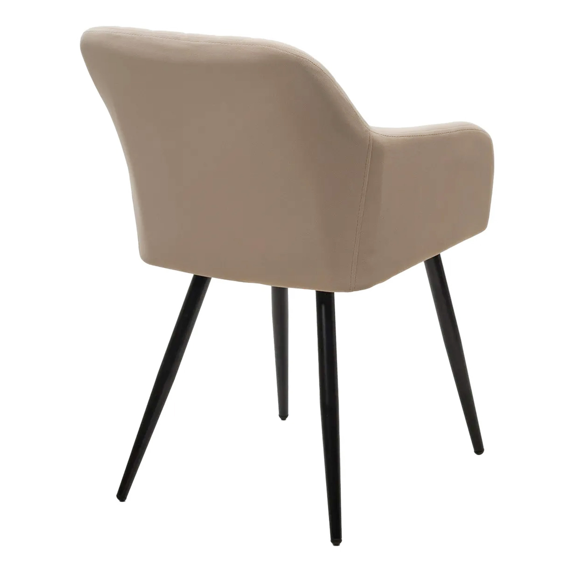 Полукресло мягкое с подлокотниками бежевое из велюра (арт 31405) - Фото 1