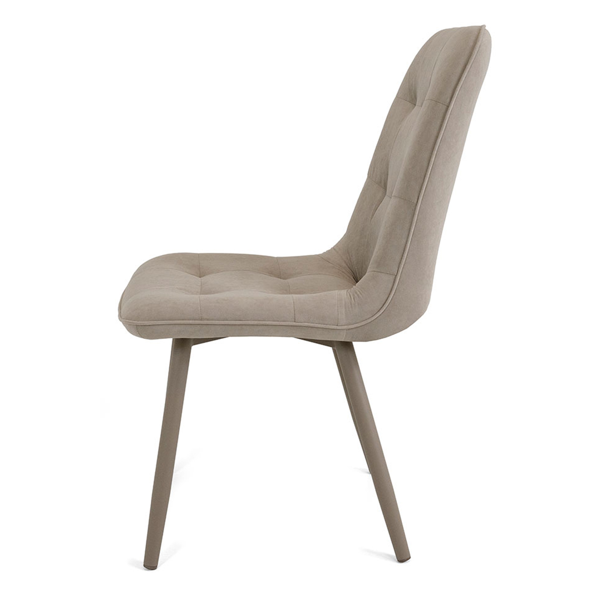 Стул на каркасе из металла с мягким сидением бежевый (арт 20573) - Фото 1