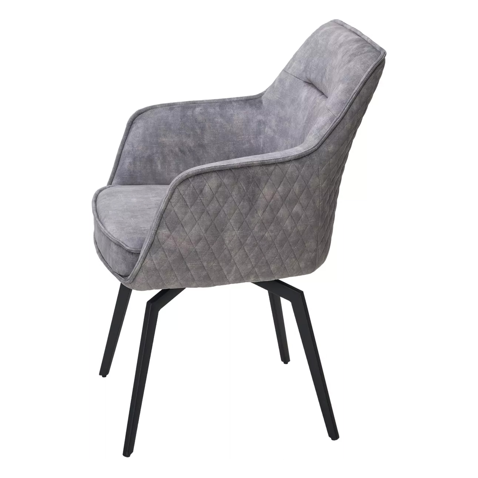 Стул с подлокотниками с обивкой из велюра (арт 33930) - Фото 1