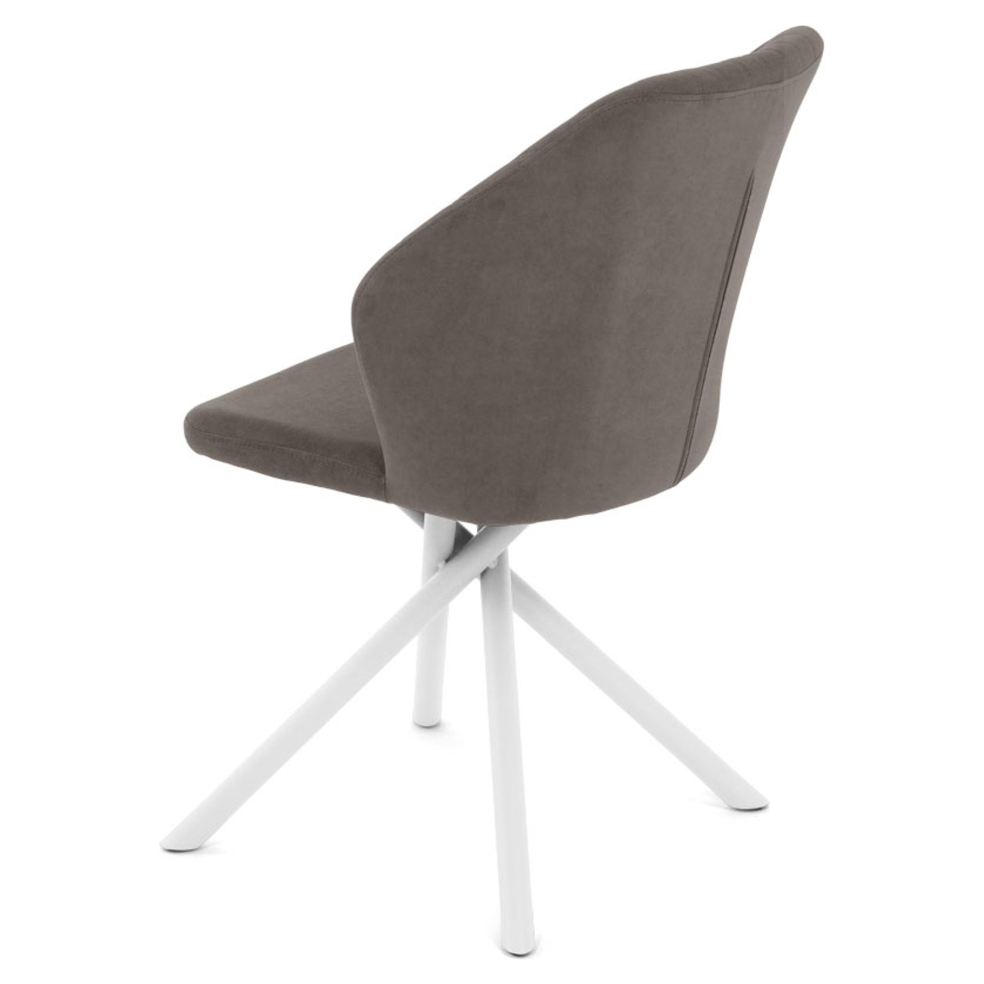 Стул на металлическом каркасе с мягким сидением из велюра (арт 35389) - Фото 1