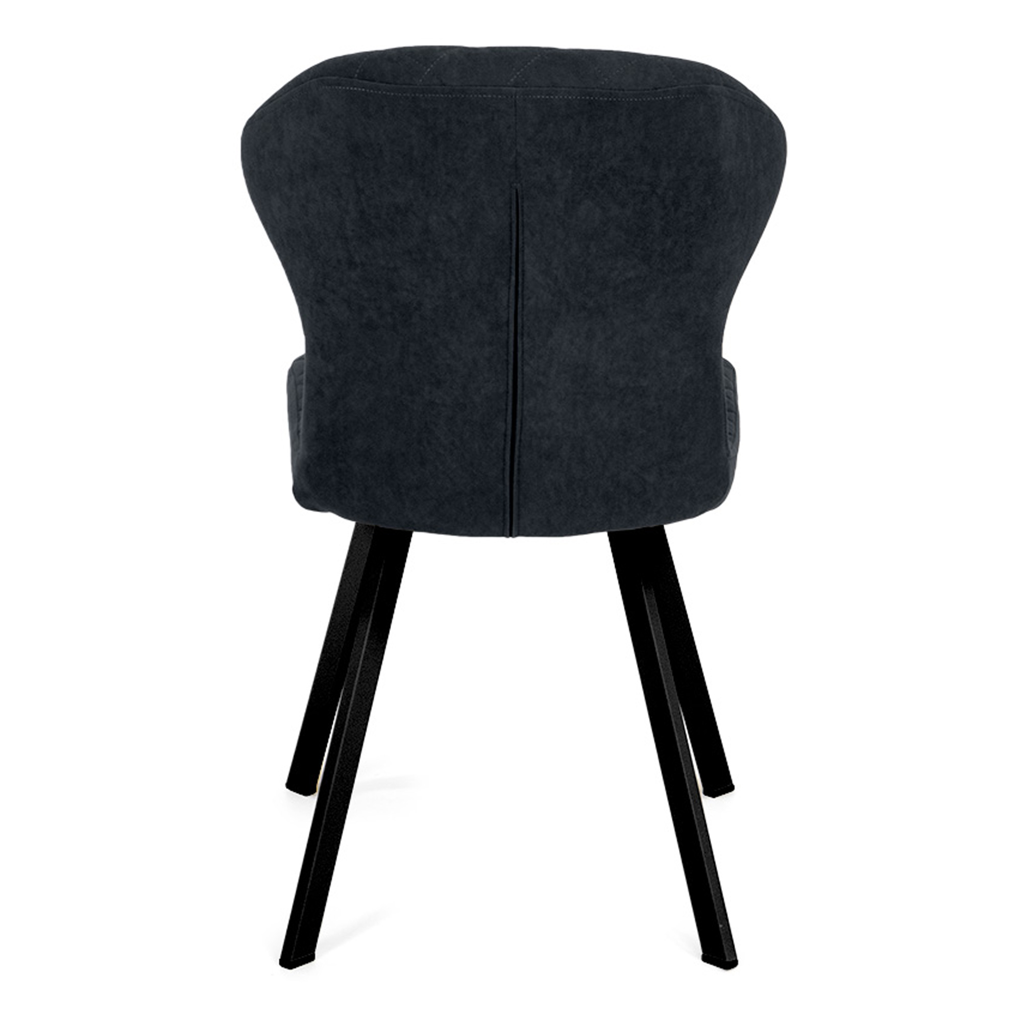 Стул на металлическом каркасе мягкий серый велюровый (арт 19450) - Фото 1