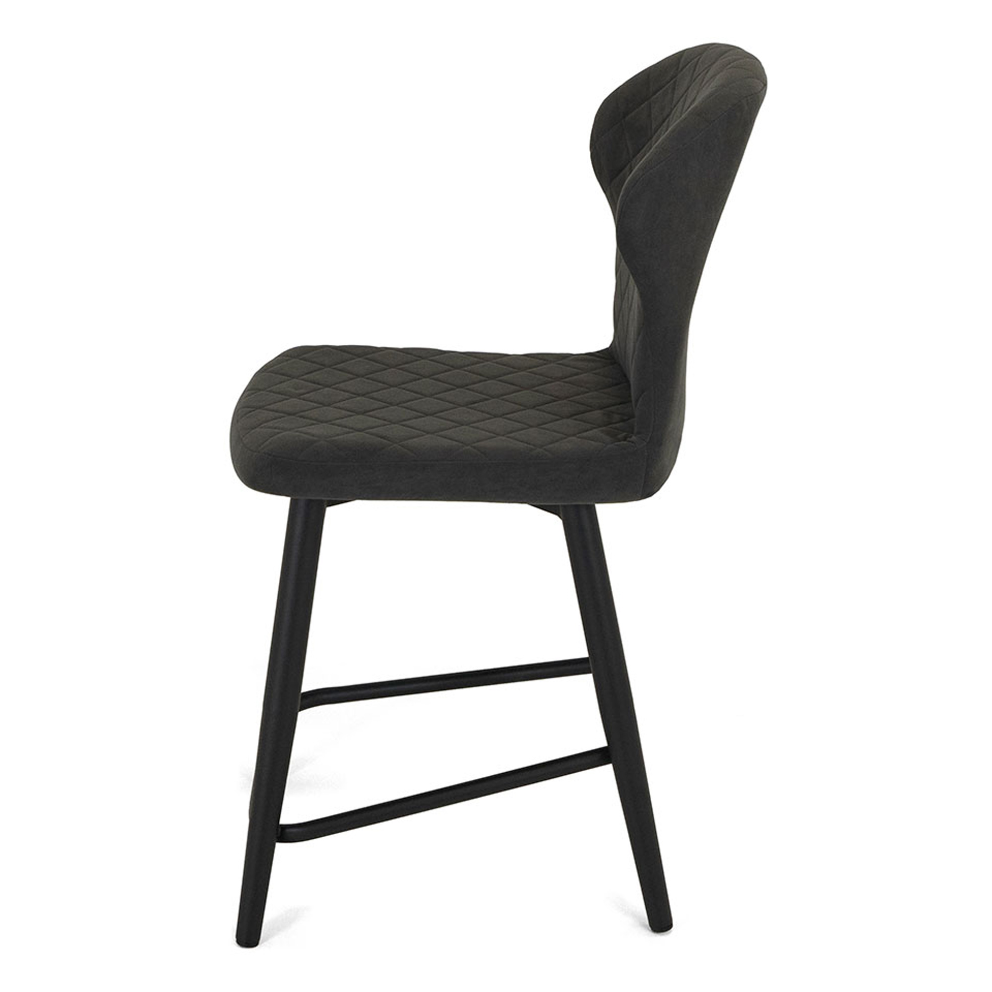 Полубарный стул на металлическом каркасе мягкий коричневый (арт 19607) - Фото 1