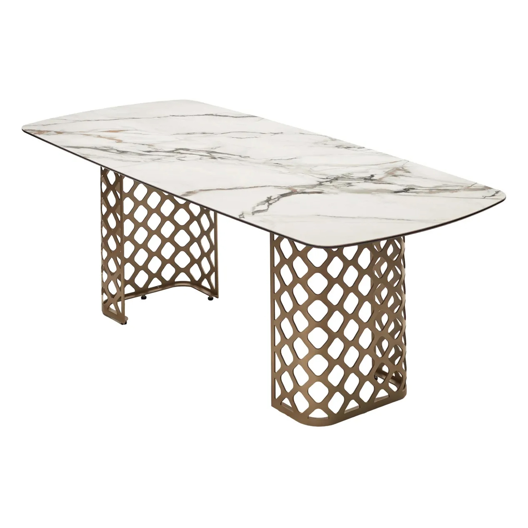 Стол прямоугольный керамический под камень (арт 31780) - Фото 1