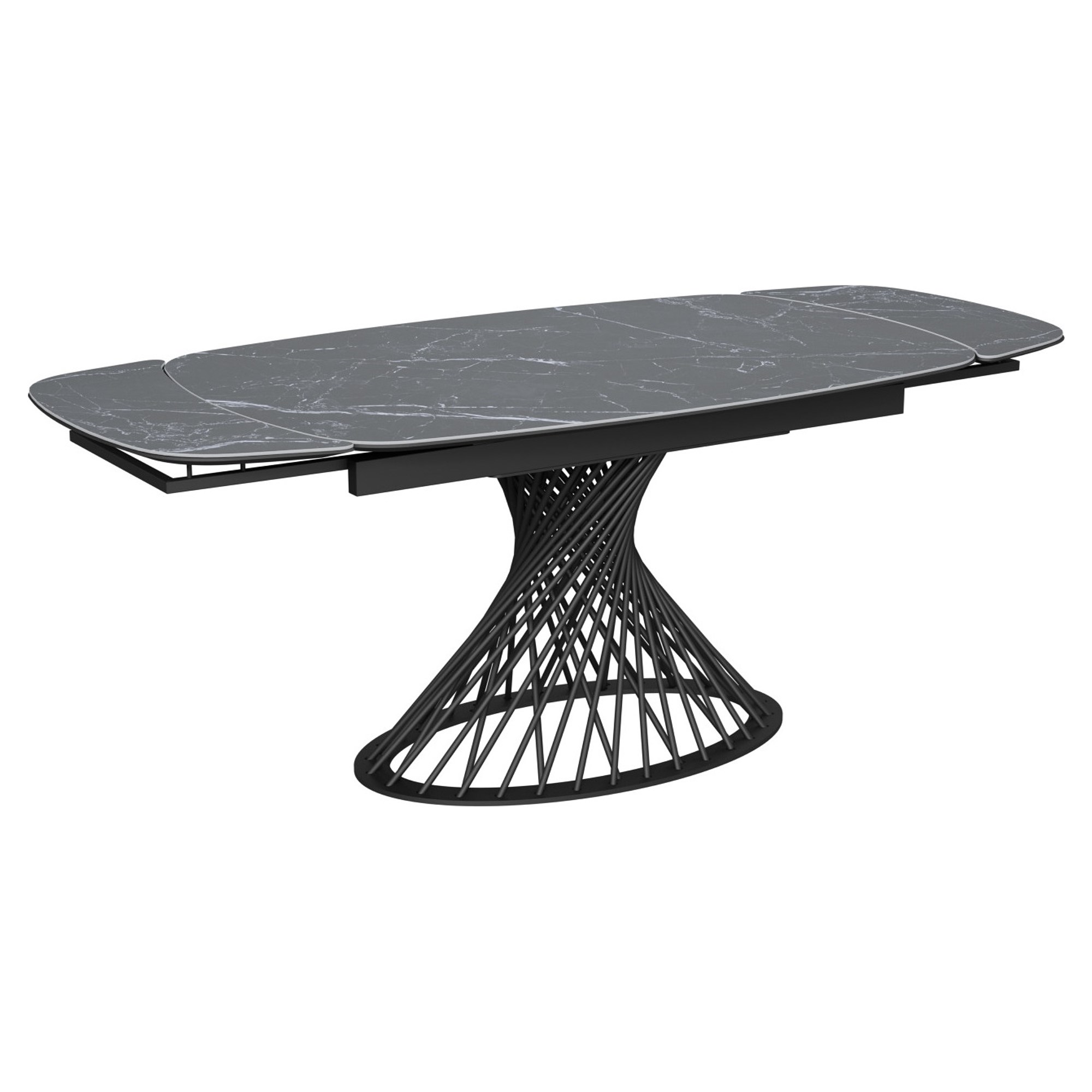 Стол раскладной с керамической столешницей под мрамор (арт 35200) - Фото 1