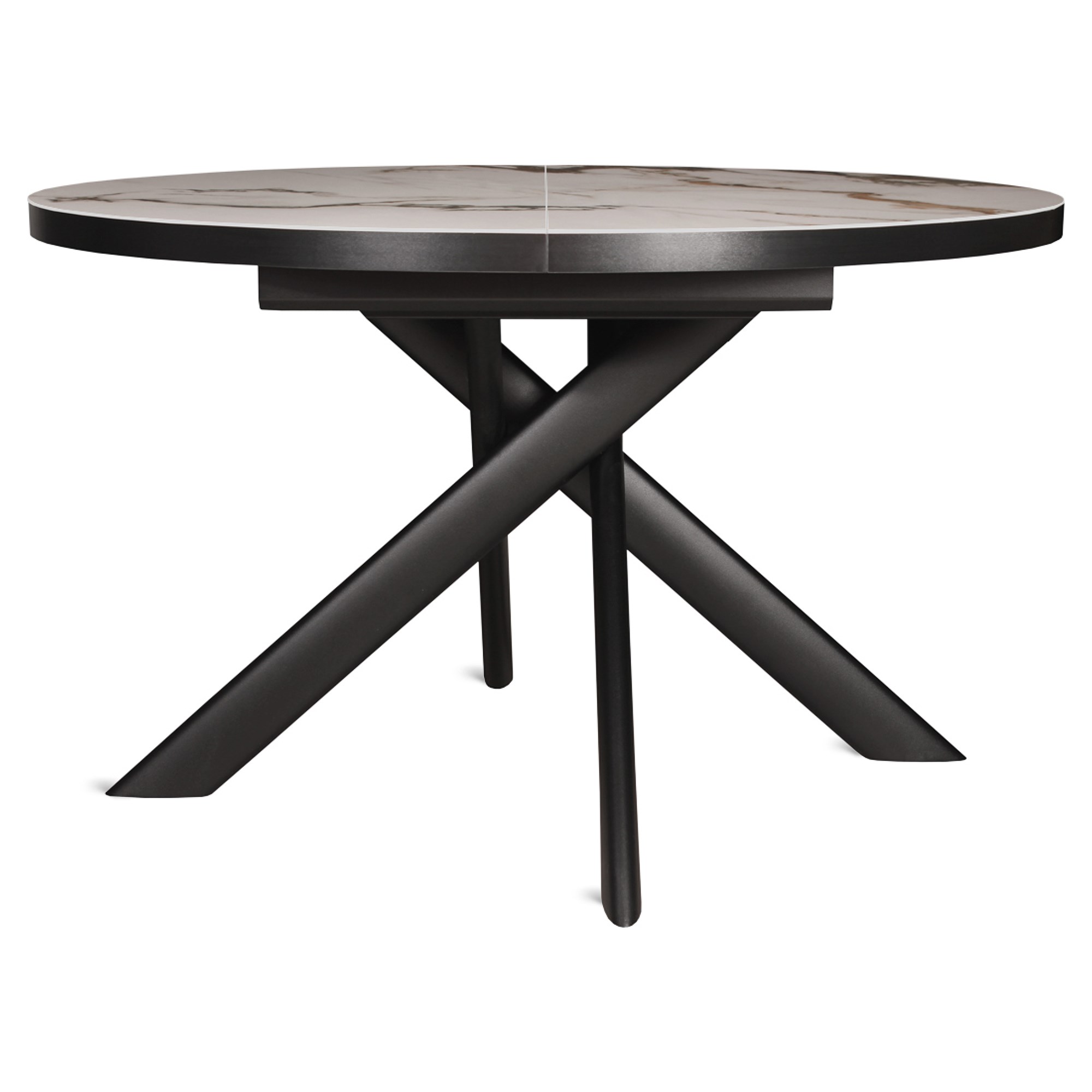 Стол дизайнерский круглый из керамогранита D-120(+40) см (арт 35308) - Фото 1