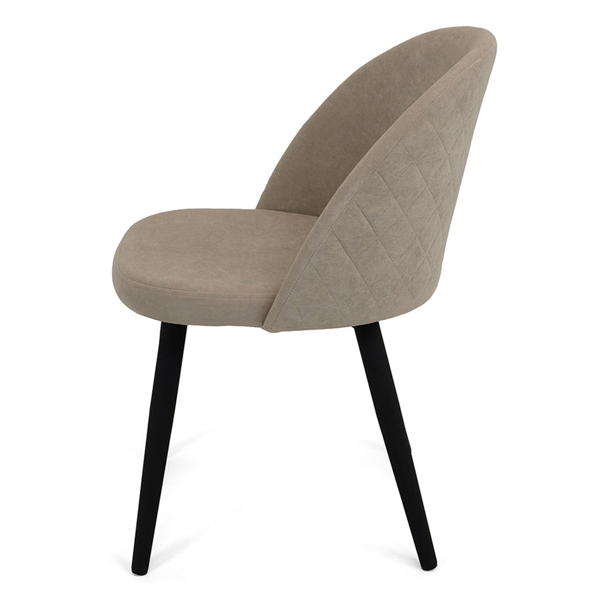 Стул металлический мягкий слоновая кость из велюра (арт 21165) - Фото 1