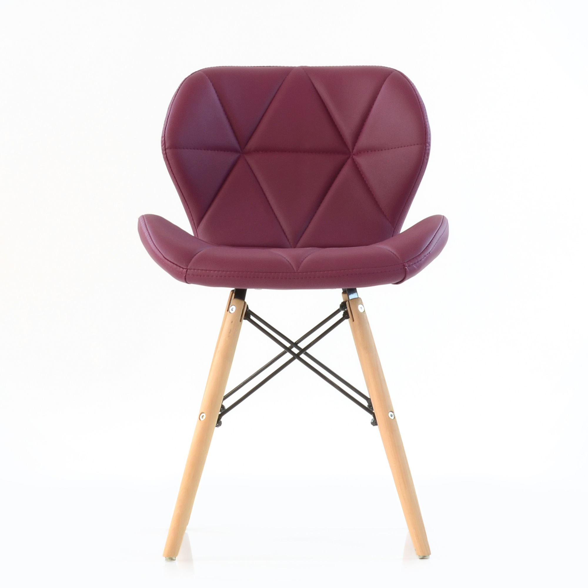 Стул дизайнерский деревянный мягкий фиолетовый eames (арт 6640) - Фото 1