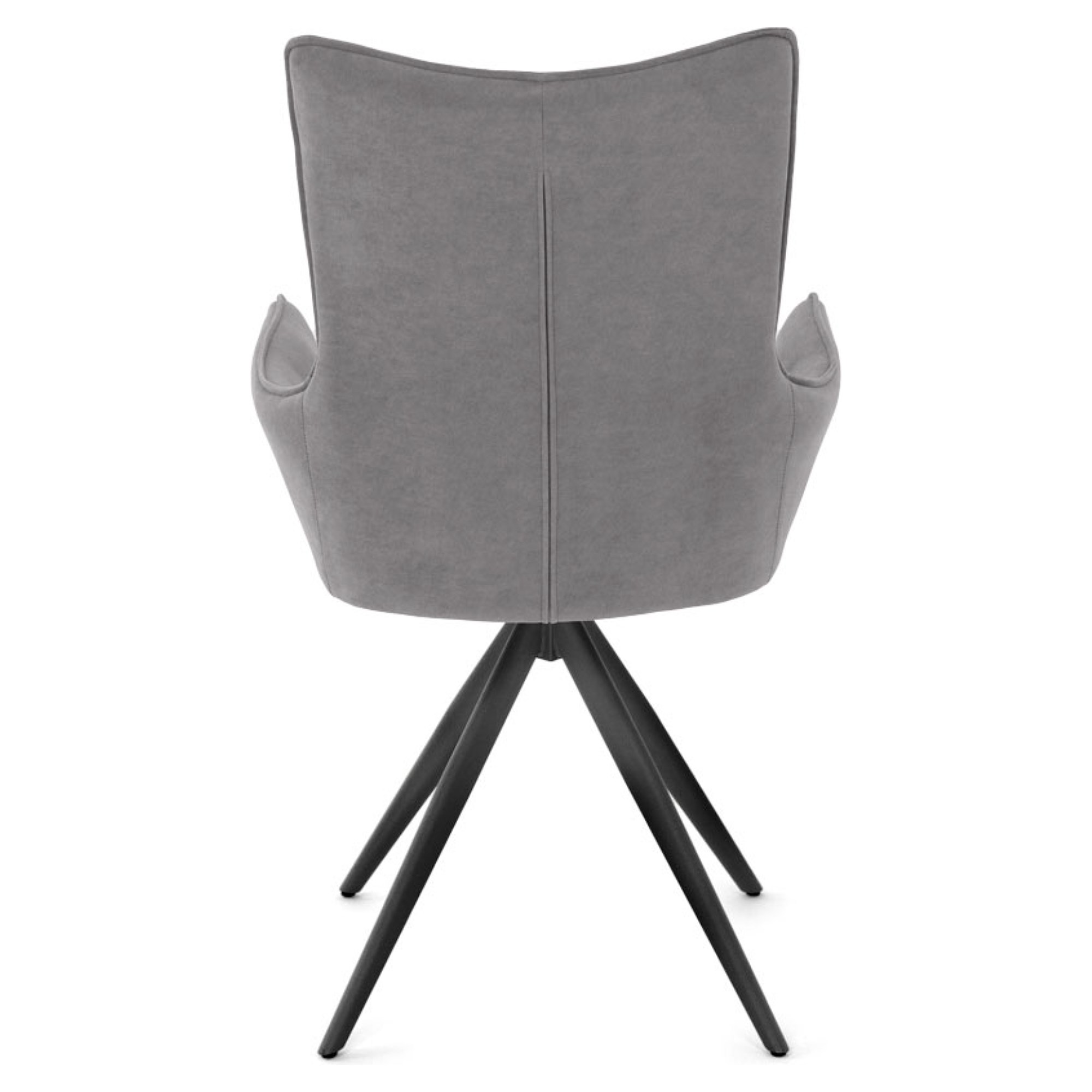 Стул дизайнерский на металлокаркасе с подлокотниками серый (арт 35575) - Фото 1