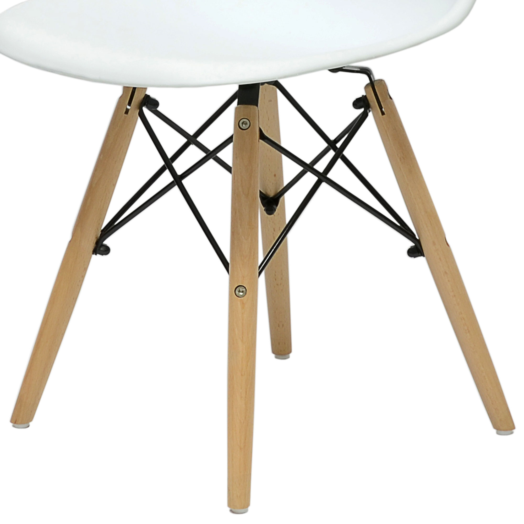 Стул для кухни дизайнерский деревянный белый eames (арт 10249) - Фото 1