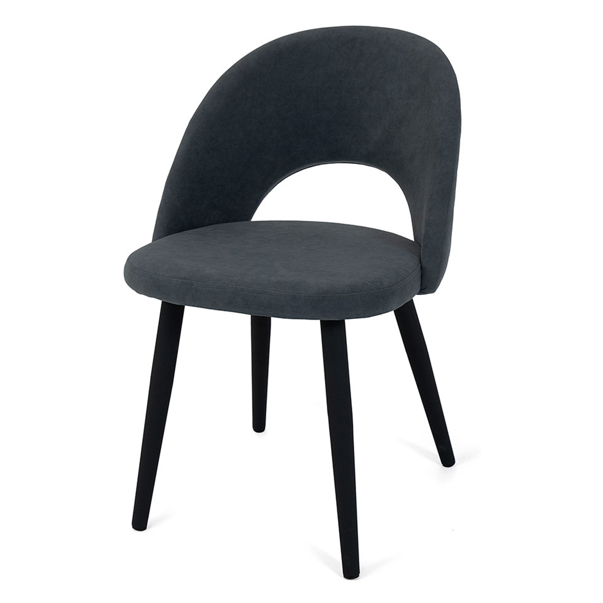 Стул кухонный на металлическом каркасе мягкий велюровый (арт 21670) - Фото 1