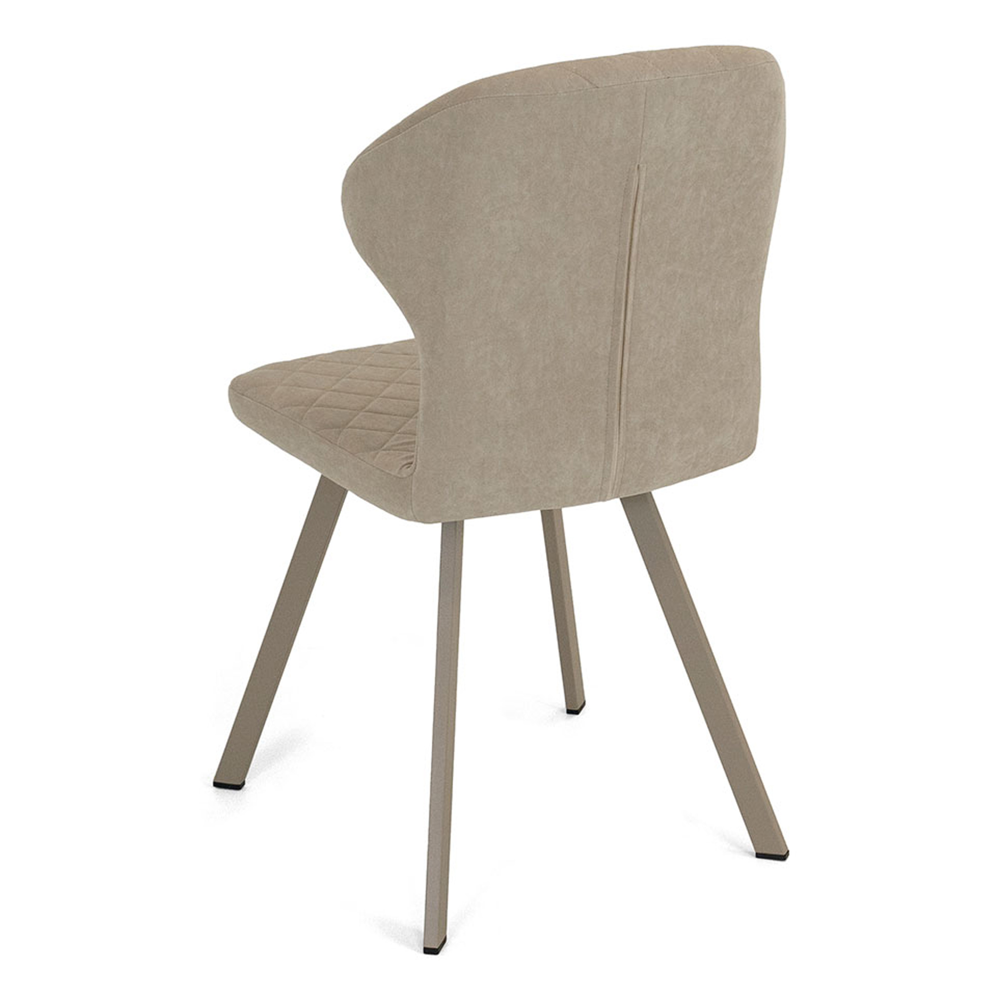 Стул на металлокаркасе мягкий бежевый современный (арт 19472) - Фото 1