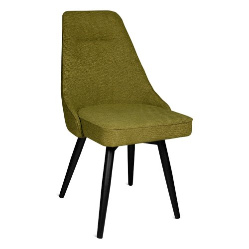 Стул с мягкой обивкой желтый современный (арт 35411) - Фото 2