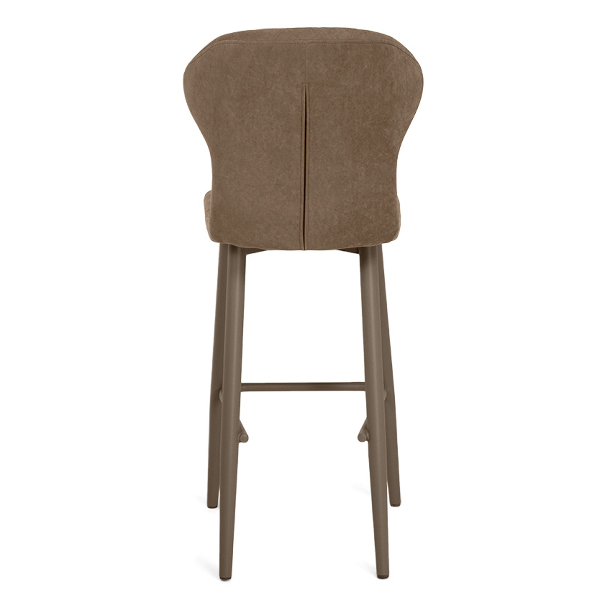 Стул барный на металлокаркасе мягкий бежевый современный (арт 34147) - Фото 1