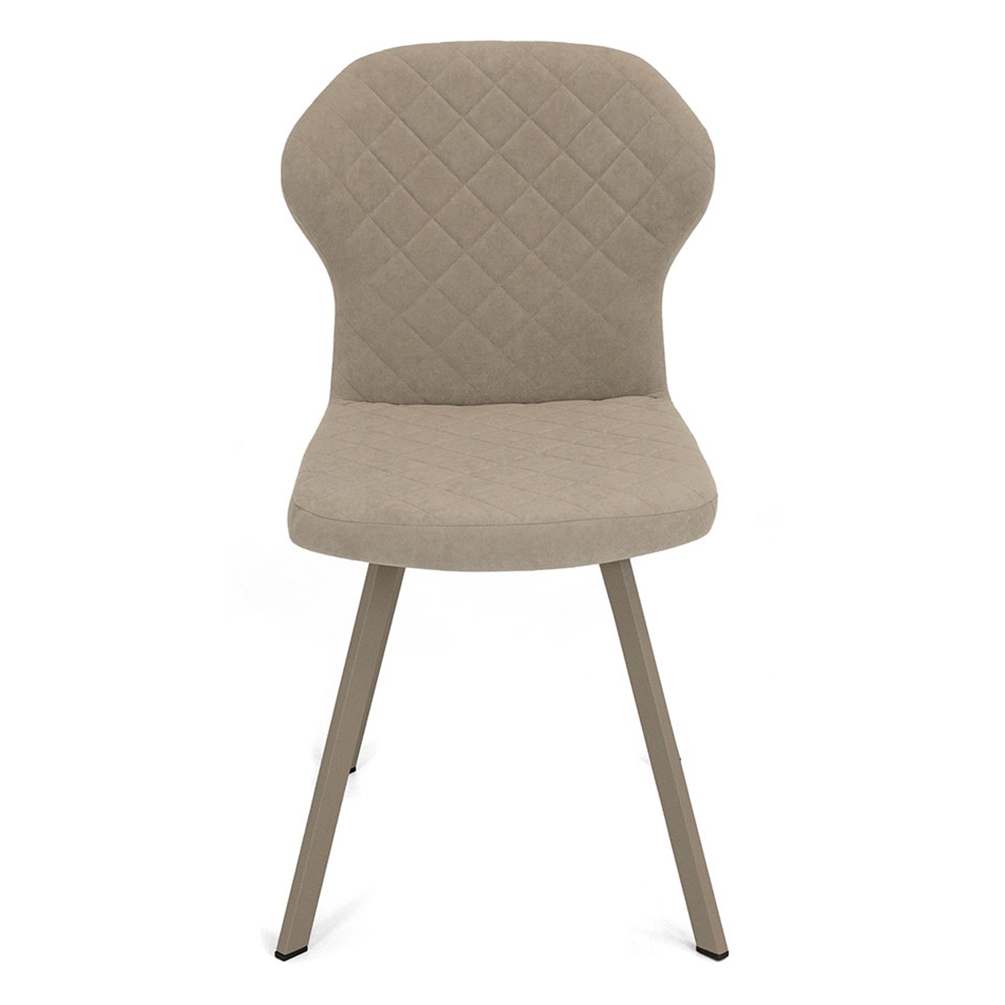 Стул на металлокаркасе мягкий бежевый современный (арт 19472) - Фото 1