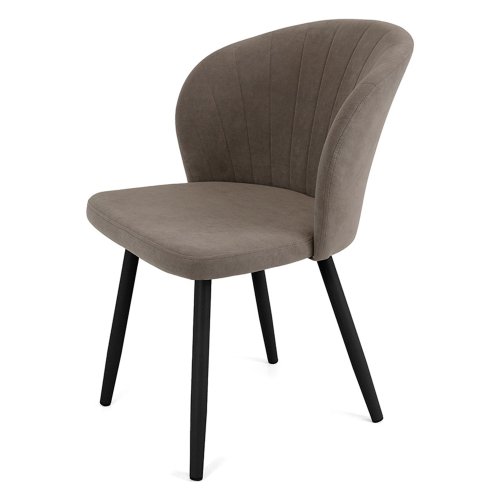 Стул для кухни на металлокаркасе из велюра (арт 22348) - Фото 2