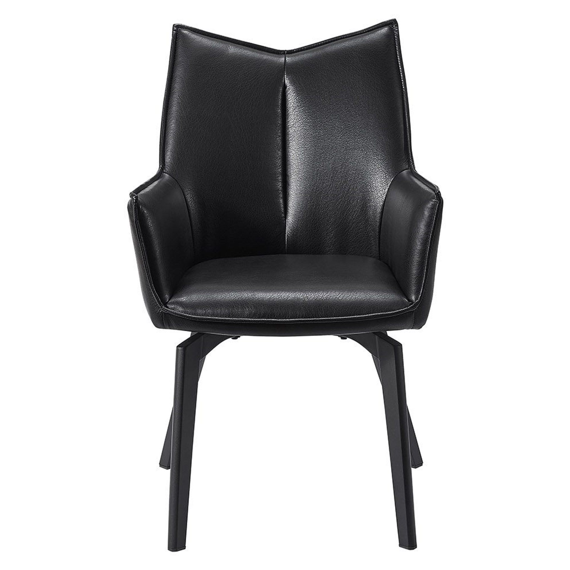 Стул-кресло интерьерный с подлокотниками черный (арт 32958) - Фото 1