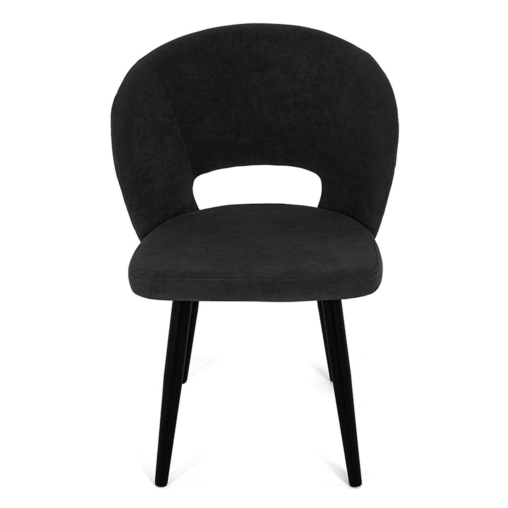 Стул на металлокаркасе мягкий коричневый с обивкой из велюра (арт 26906) - Фото 1