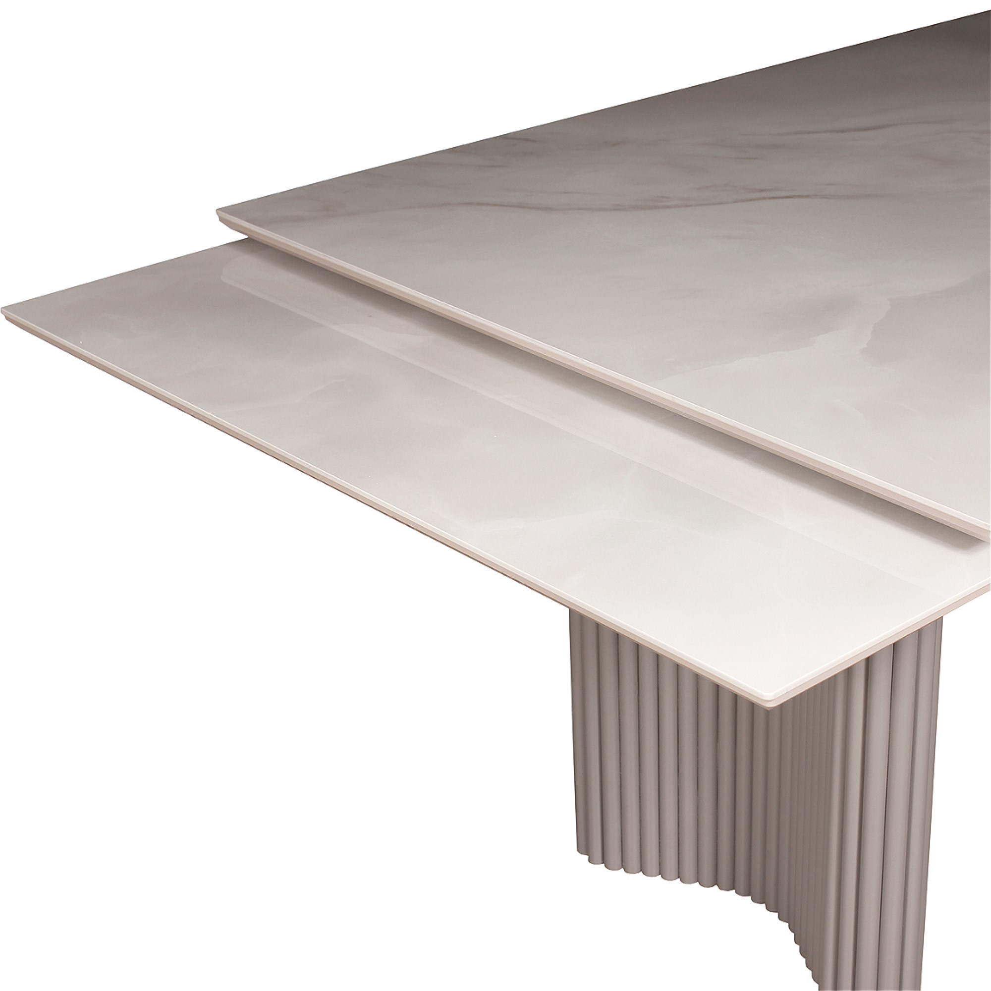 Стол раздвижной керамический кремовый (арт 34763) - Фото 1