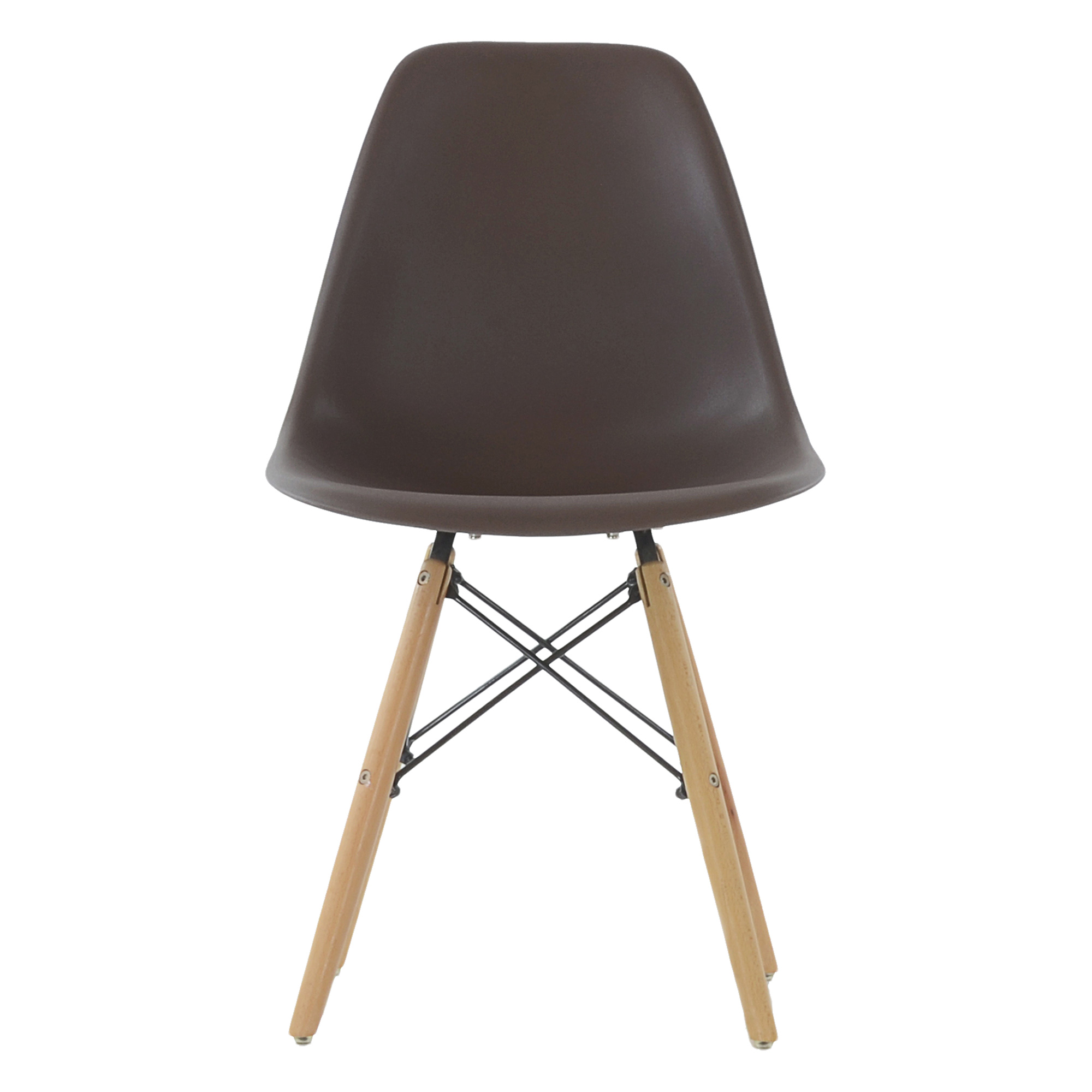 Стул дизайнерский коричневый пластмассовый eames (арт 7006) - Фото 1